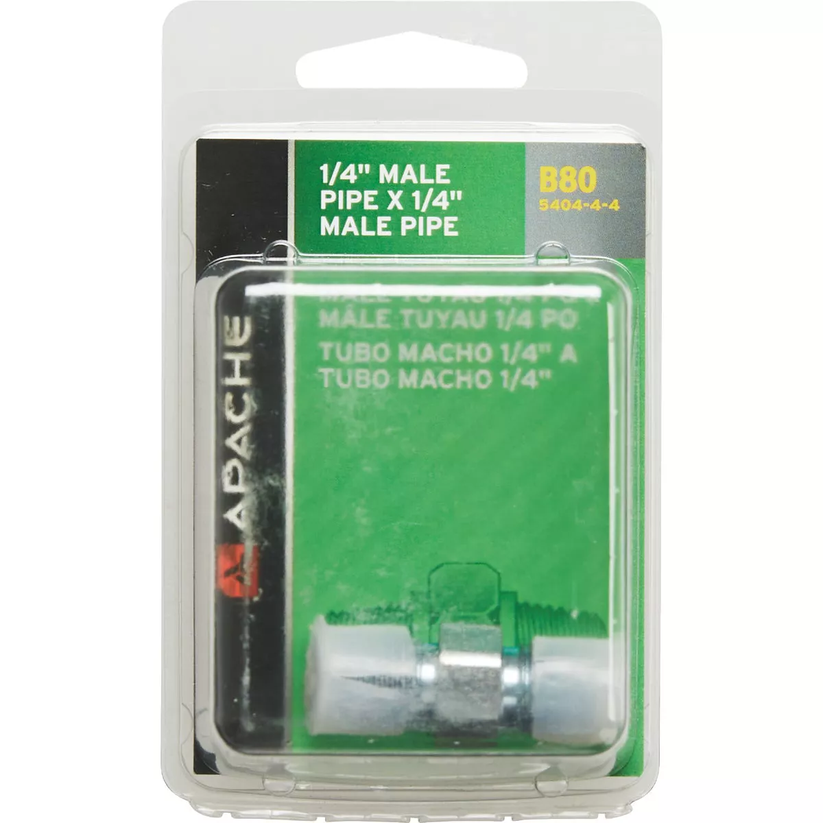 Apache 1/4 In. Male Pipe x 1/4 In. Male Pipe Hydraulic Hose Adapter - photo 2