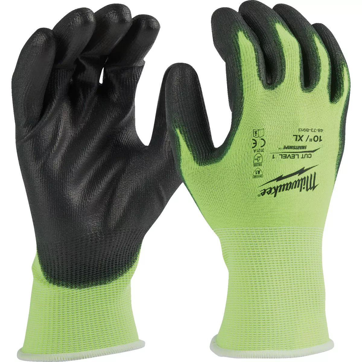 Milwaukee Unisex XL High Visibility Cut Level 1 Dipped Glove