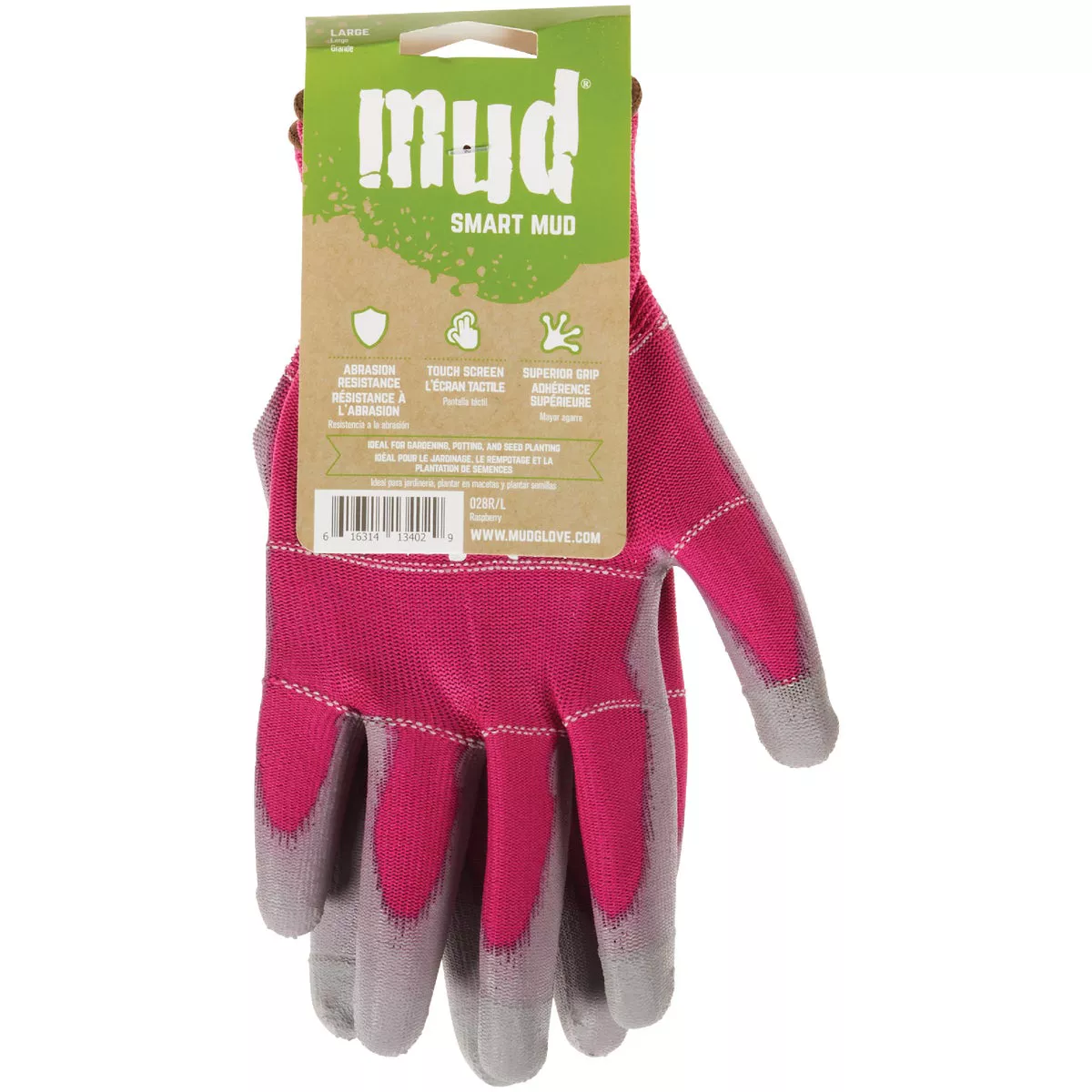 Smart Mud Women's Large Polyester Raspberry Garden Glove - photo 2