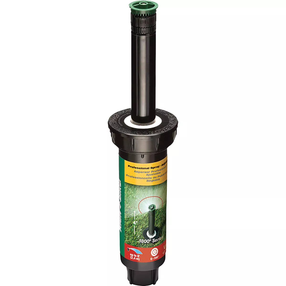 Rain Bird 4 In. Full Circle Adjustable 8 Ft. Rotary Sprinkler with Pressure Regulator