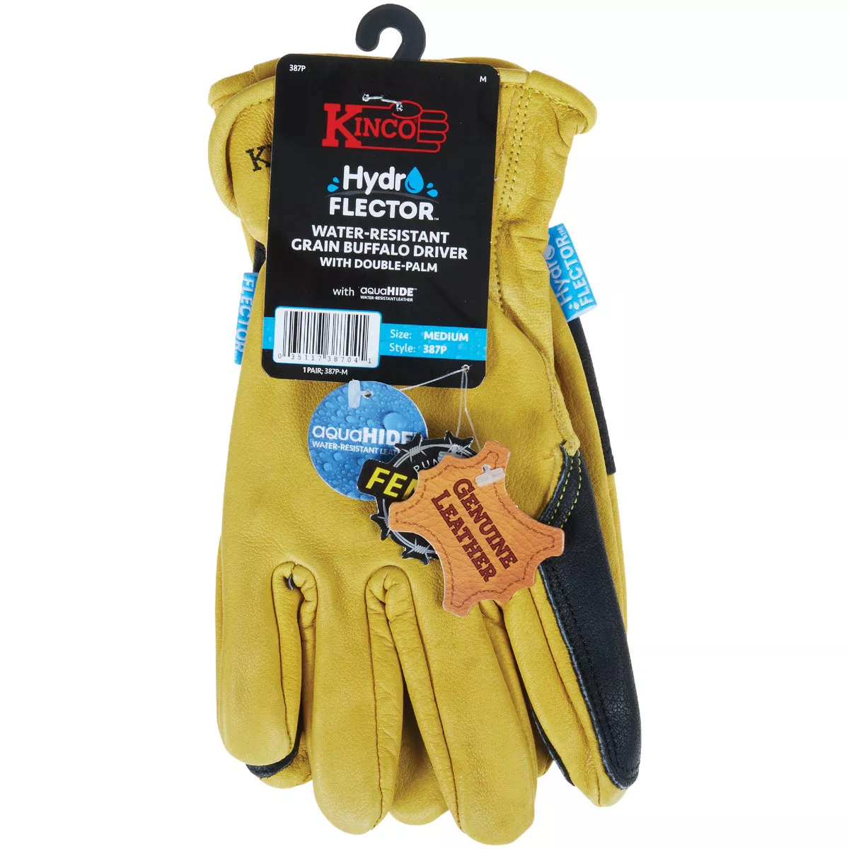 Kinco HydroFlector Men's Medium Water-Resistant Buffalo Leather Work Glove - photo 2