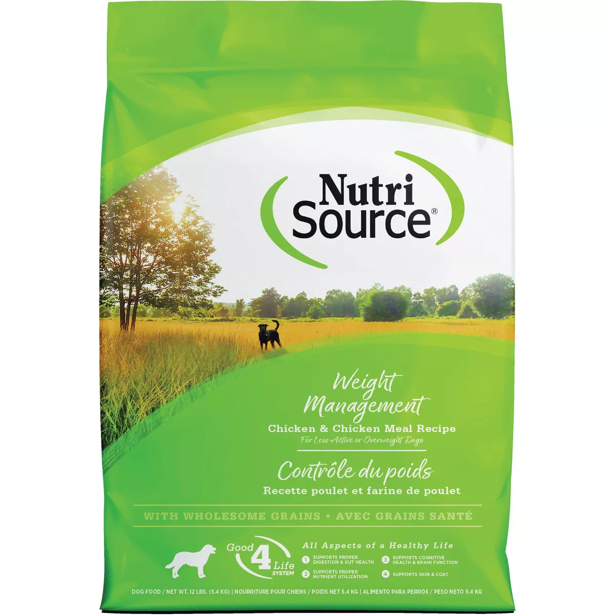 NutriSource 26 Lb. Chicken & Chicken Meal Recipe Weight Management Dog Food