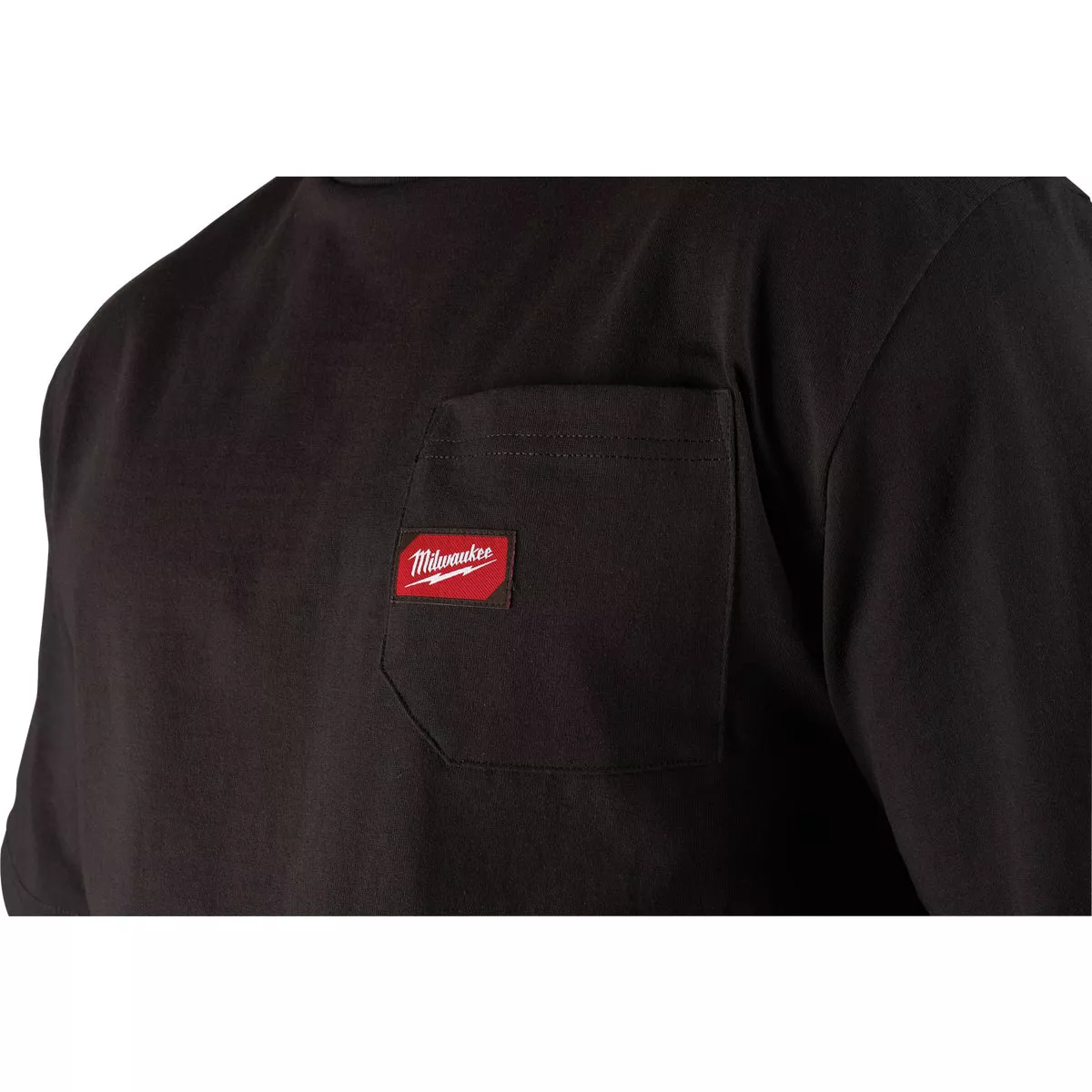 Milwaukee Medium Black Short Sleeve Men's Heavy-Duty Pocket T-Shirt - photo 4