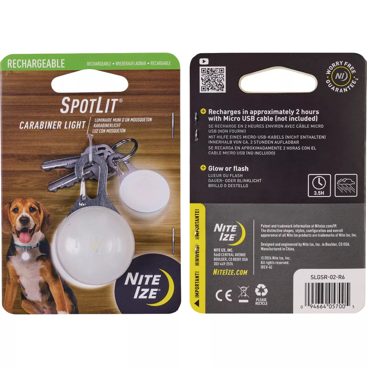 Nite Ize SpotLit White Rechargeable Carabiner LED Light - photo 2