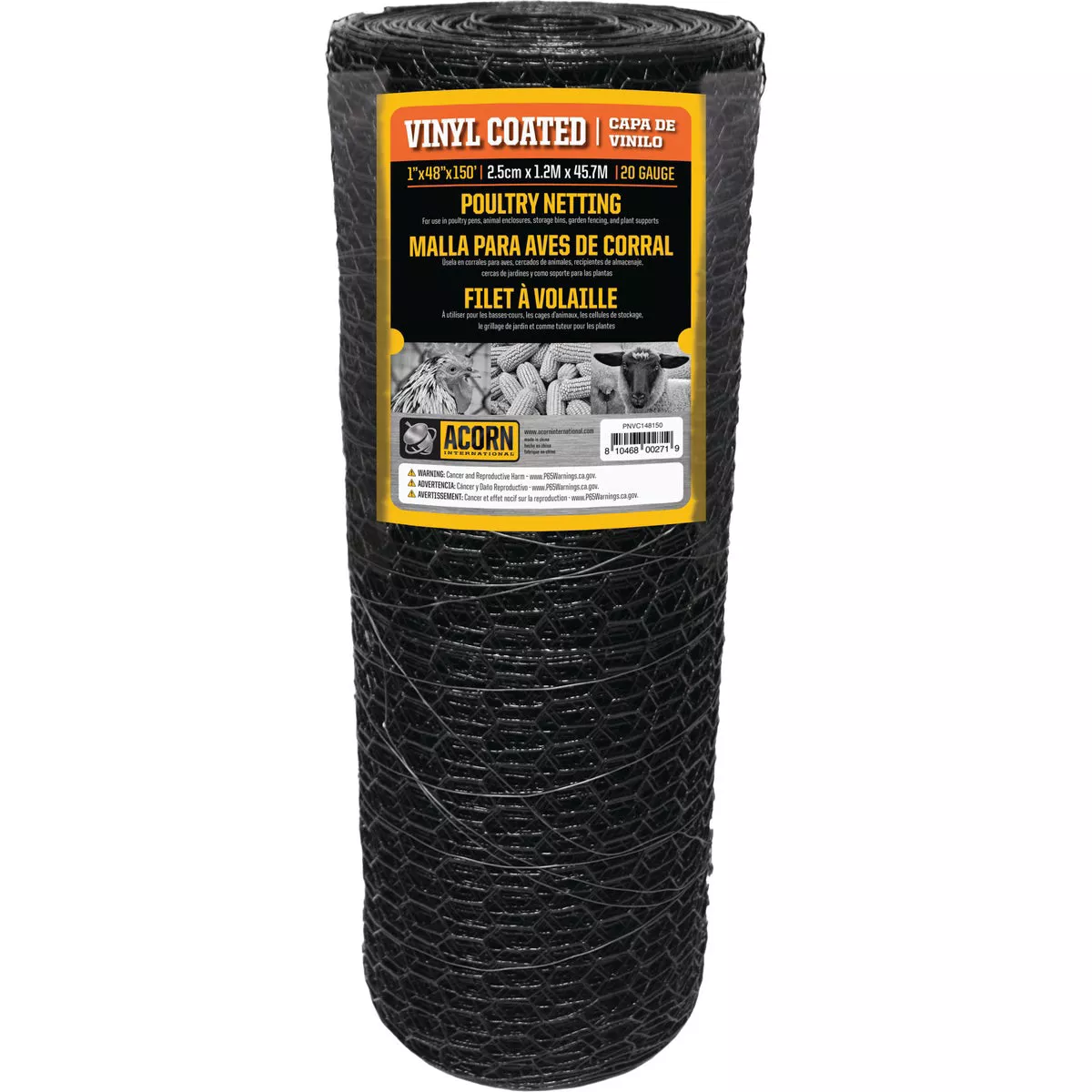 Acorn 1 In. x 48 In. H. x 150 Ft. L. Hexagonal Vinyl-Coated Wire Poultry Netting - photo 4