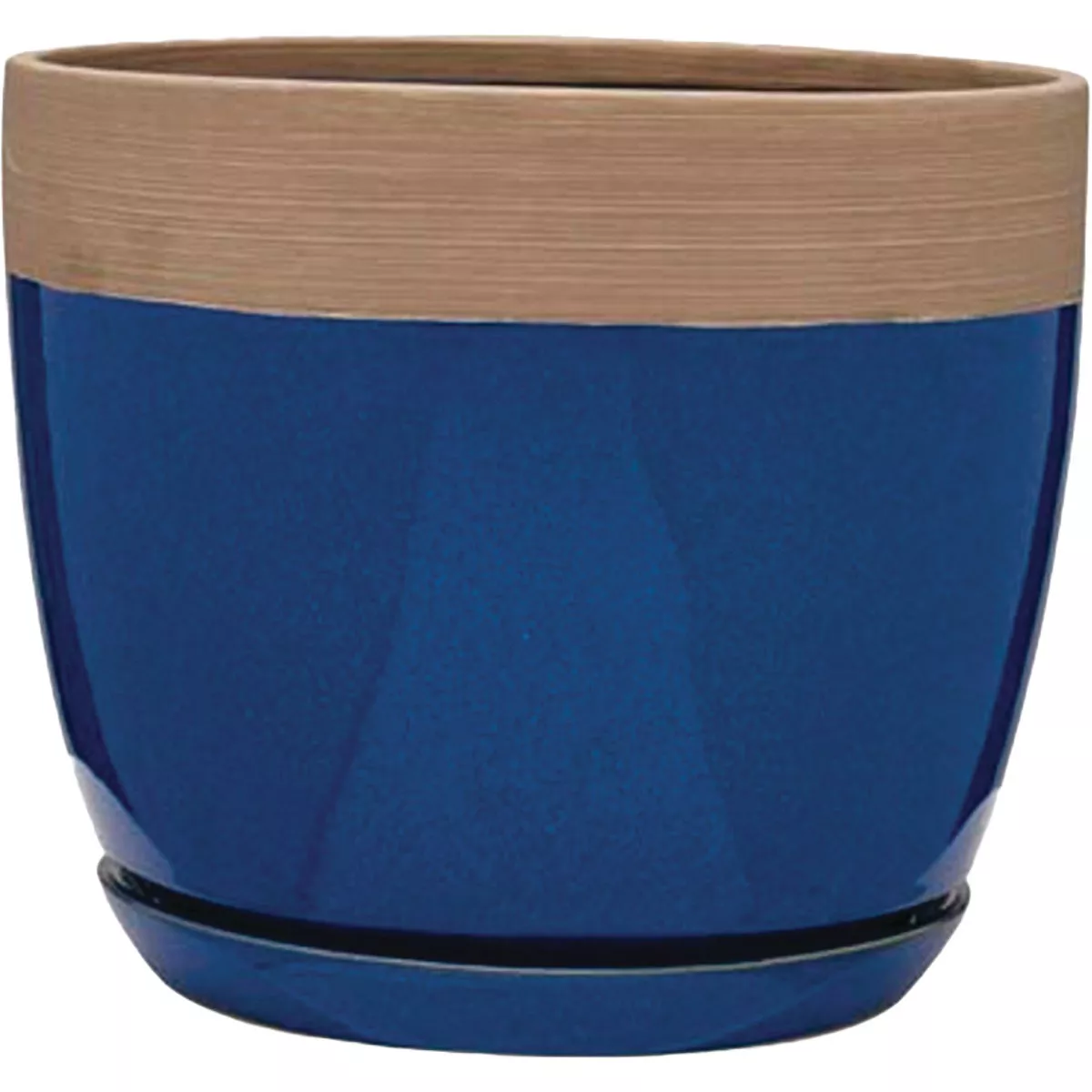 Southern Patio Ana 8 In. Ceramic Clayworks Navy Planter