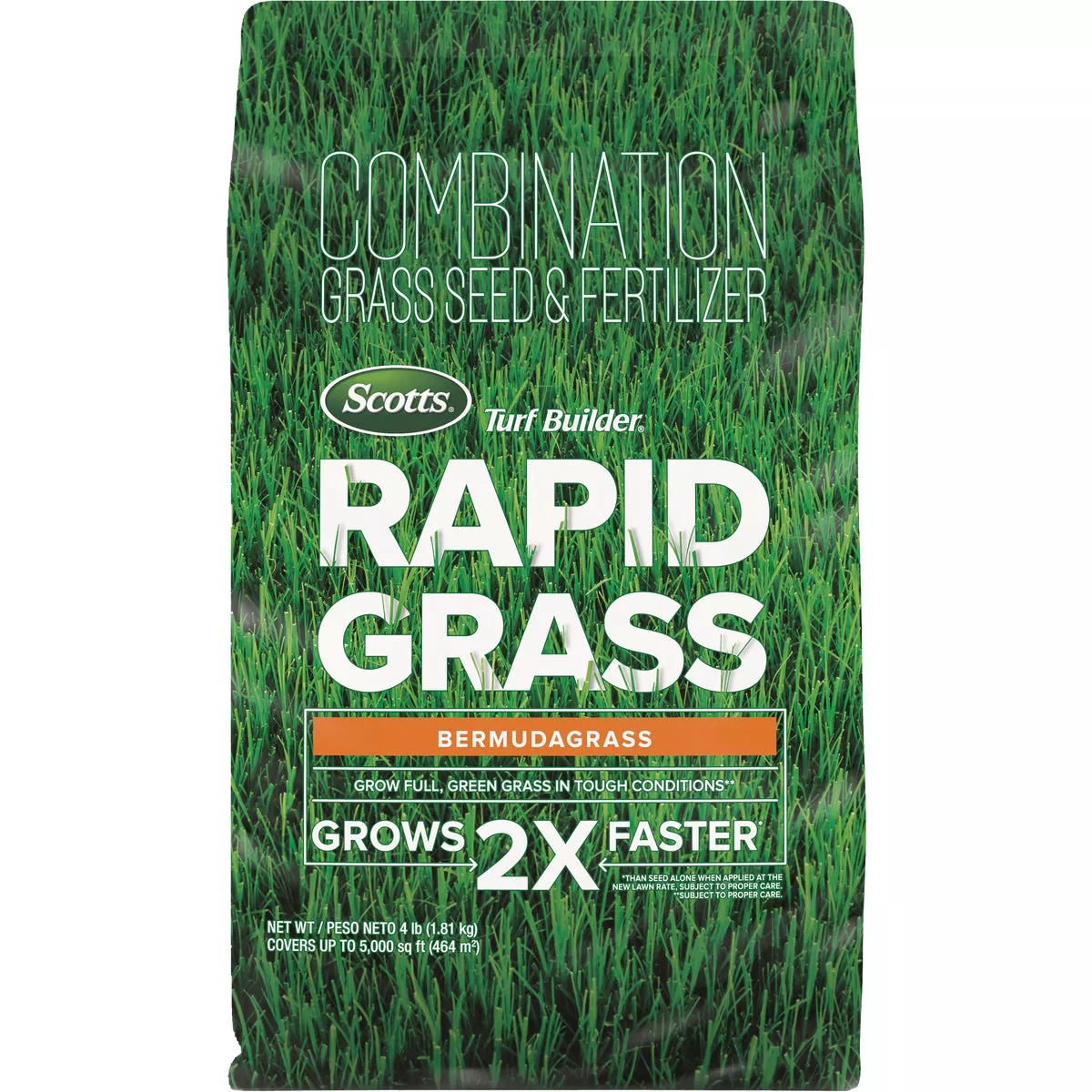 Scotts Turf Builder Rapid Grass 4 Lb. 1498 Sq. Ft. Bermudagrass Seed & Fertilizer Combination