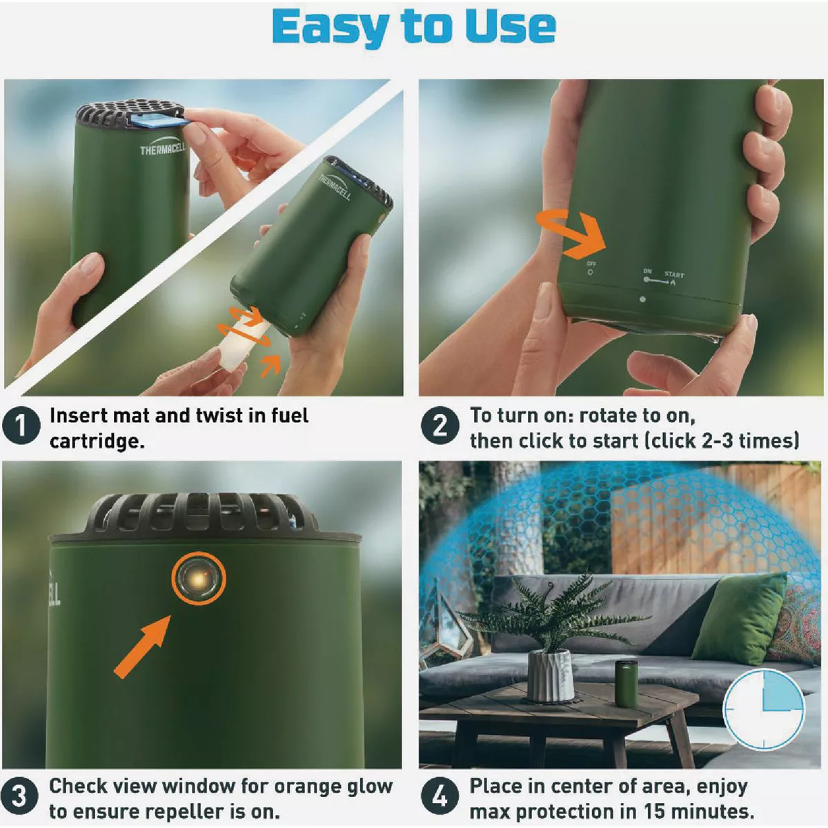 Thermacell Patio Shield 12 Hr. Forest Mosquito Repeller - photo 2