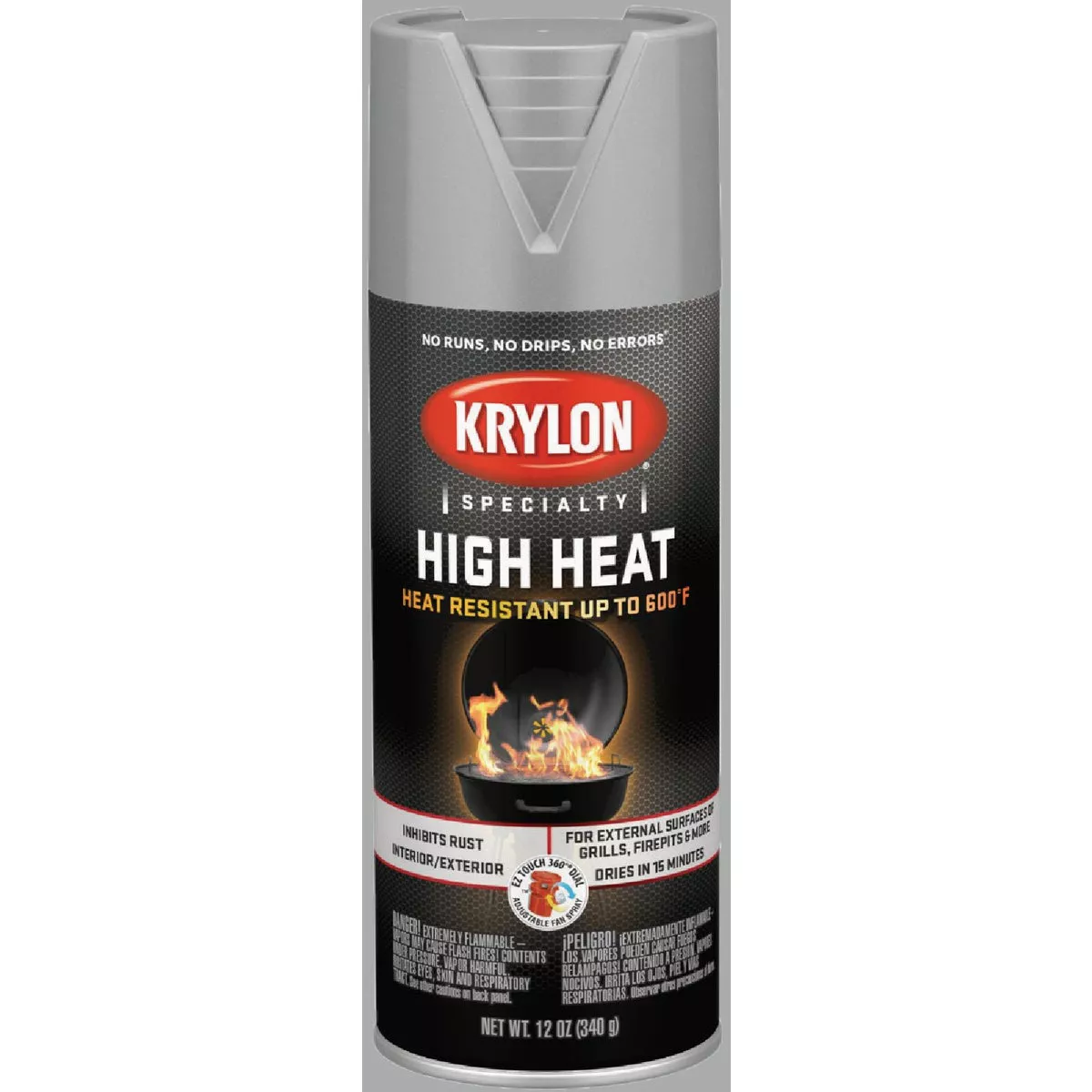 Krylon Satin Aluminum 12 Oz. High Heat Spray Paint
