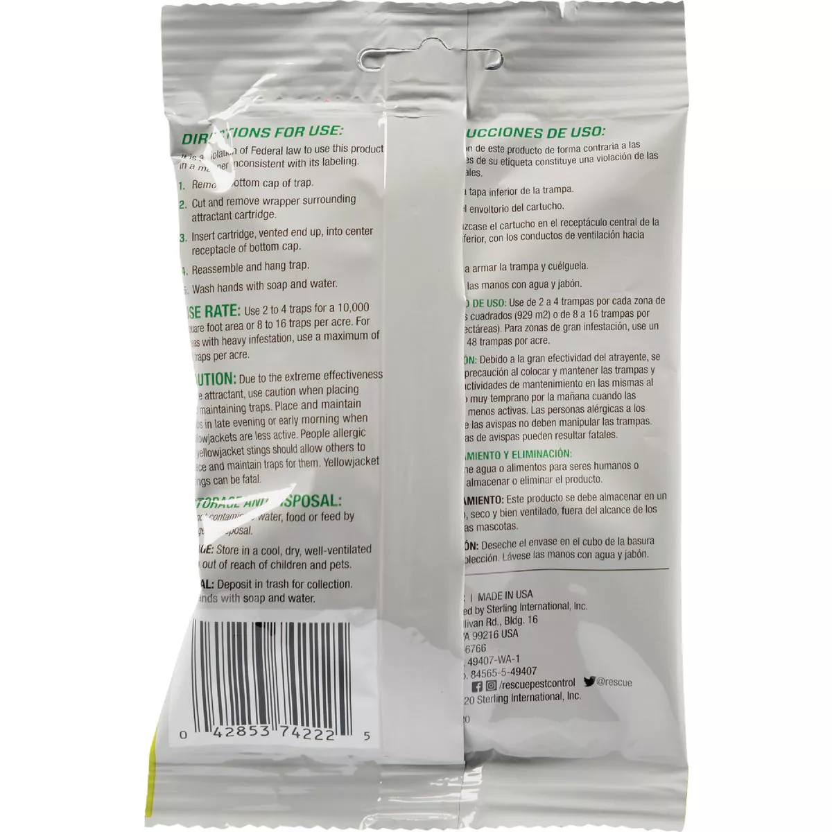 Rescue 0.44 Oz. Liquid Outdoor Yellow Jacket Bait Cartridge - photo 2