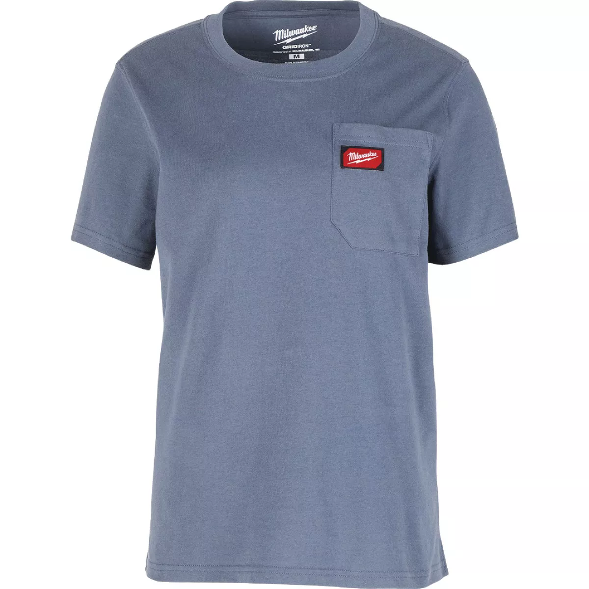 Milwaukee GridIron Women's XL Blue Short Sleeve Pocket T-Shirt