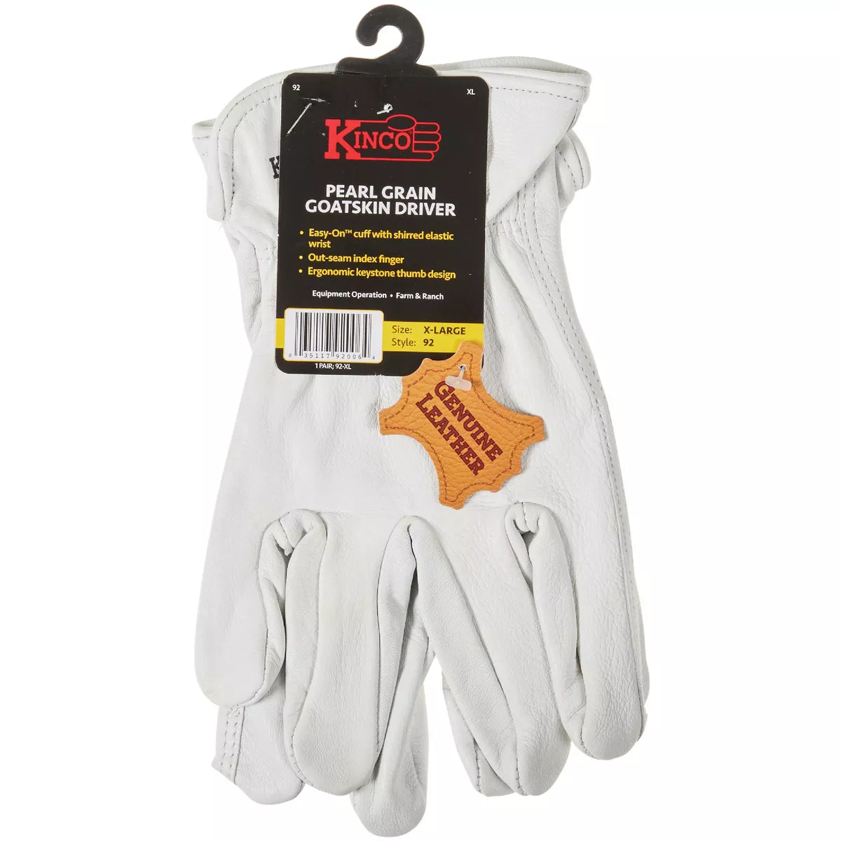 Kinco Men's XL White Goatskin Leather Driver Glove - photo 2