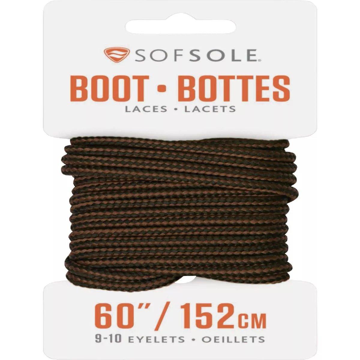 Sof Sole 60 In. Black-Brown Boot Laces