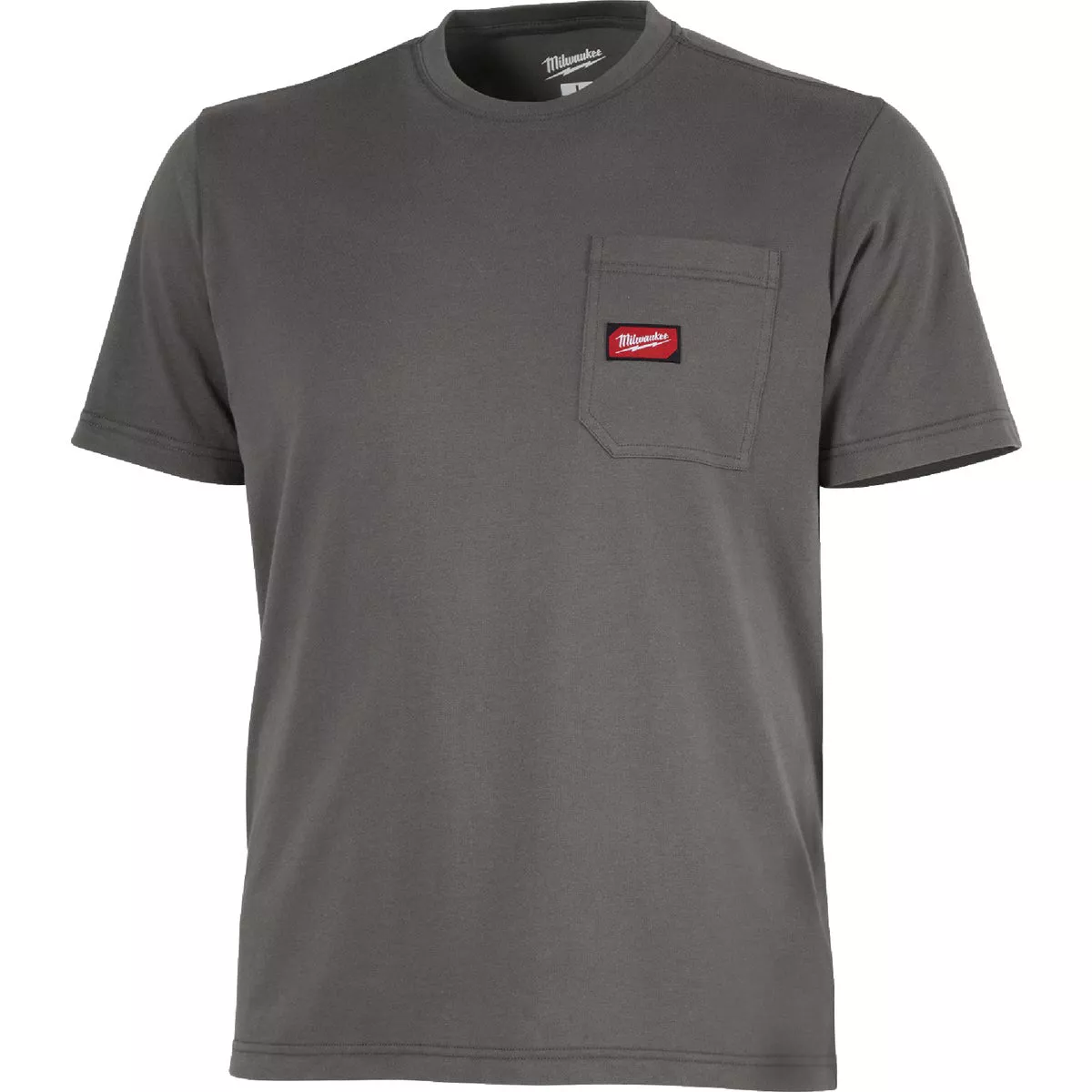 Milwaukee GridIron 2XL Gray Short Sleeve Heavy-Duty Pocket T-Shirt