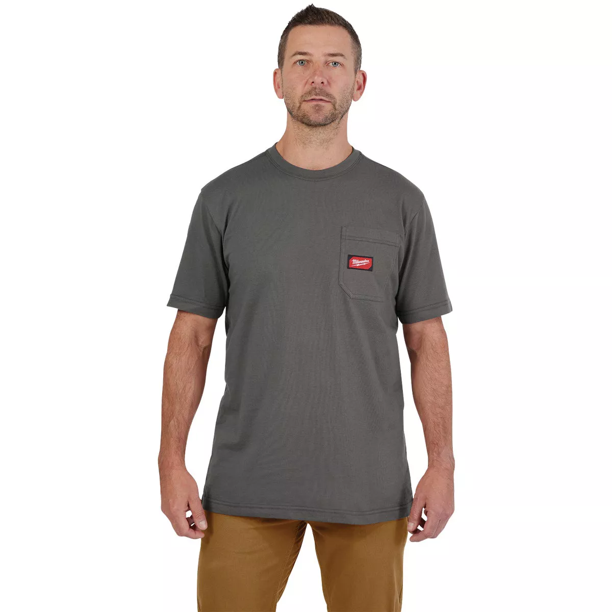 Milwaukee GridIron 2XL Gray Short Sleeve Heavy-Duty Pocket T-Shirt - photo 2