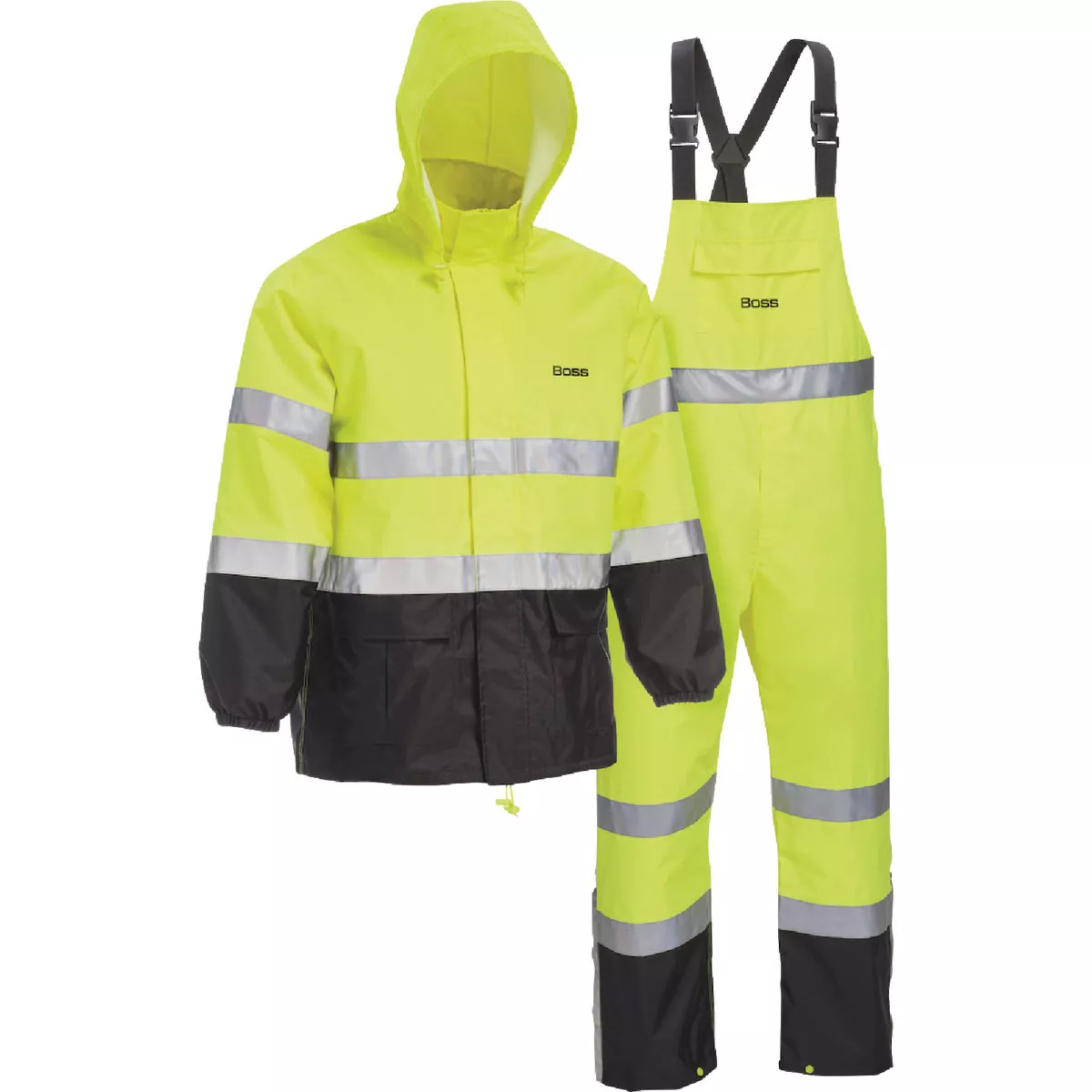 Hi Vis Rain Jacket John Deere Unisex High Visability ANSI Class