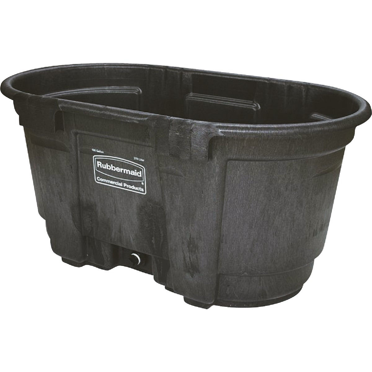 Rubbermaid 100 Gal. Plastic Stock Tank with 11/2 In. Drain Plug Do