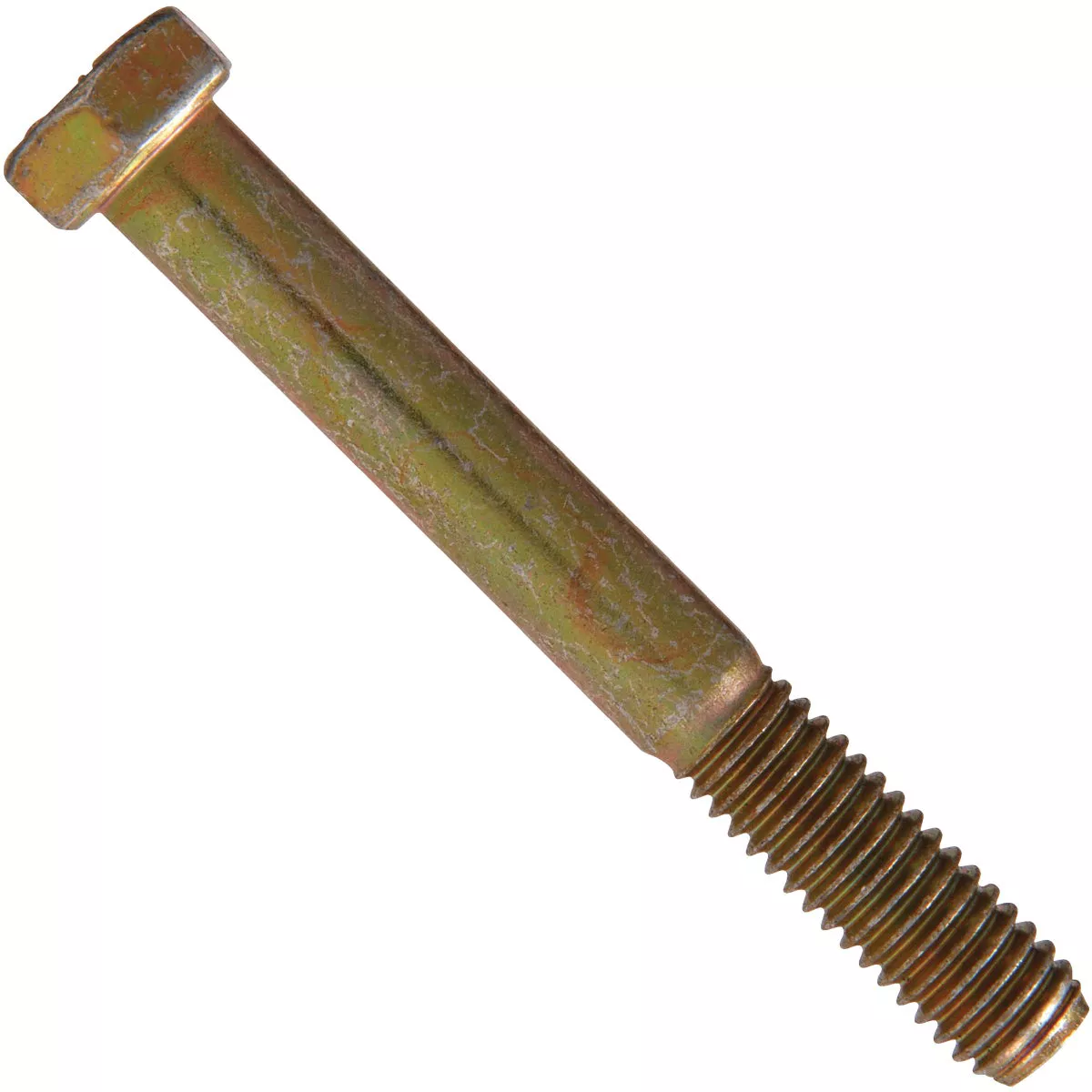 Hillman 3/8 In. x 1 In. Grade 8 Yellow Dichromate Hex Head Cap Screw (100-Count)