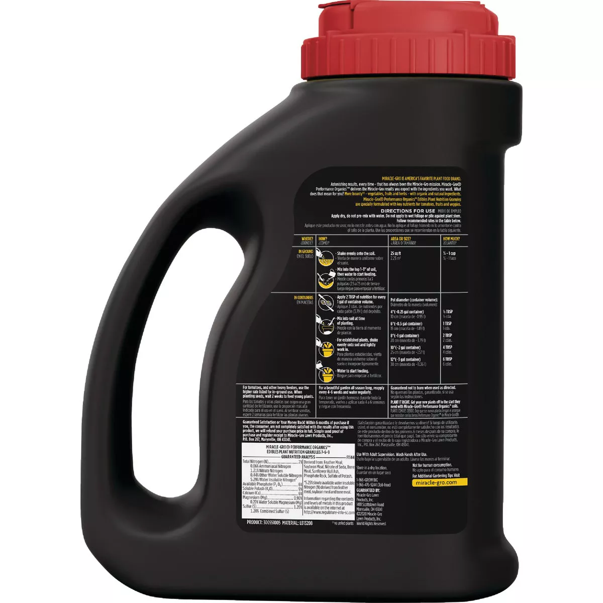 Miracle-Gro Performance Organics 2.5 Lb. Edibles Plant Nutrition Granules - photo 2