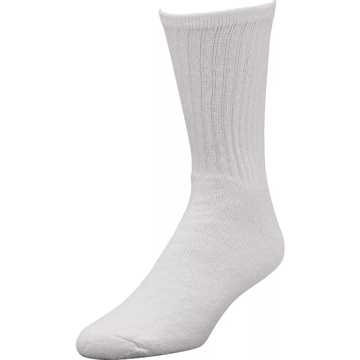 Railroad Sock White Crew Sock (6-Pack)