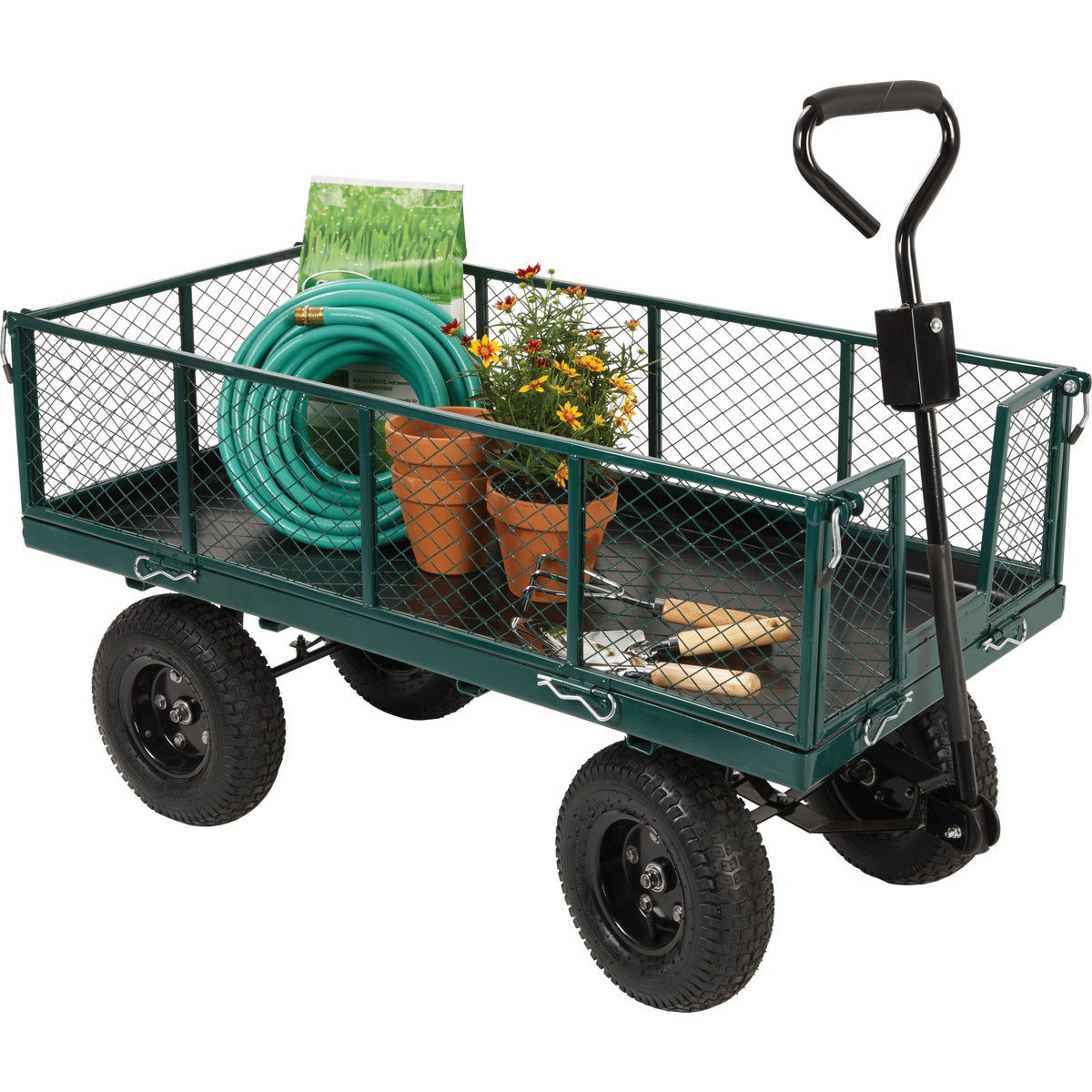 Best Garden 1000 Lb. Steel Garden Cart with Collapsible Sides Do it Best