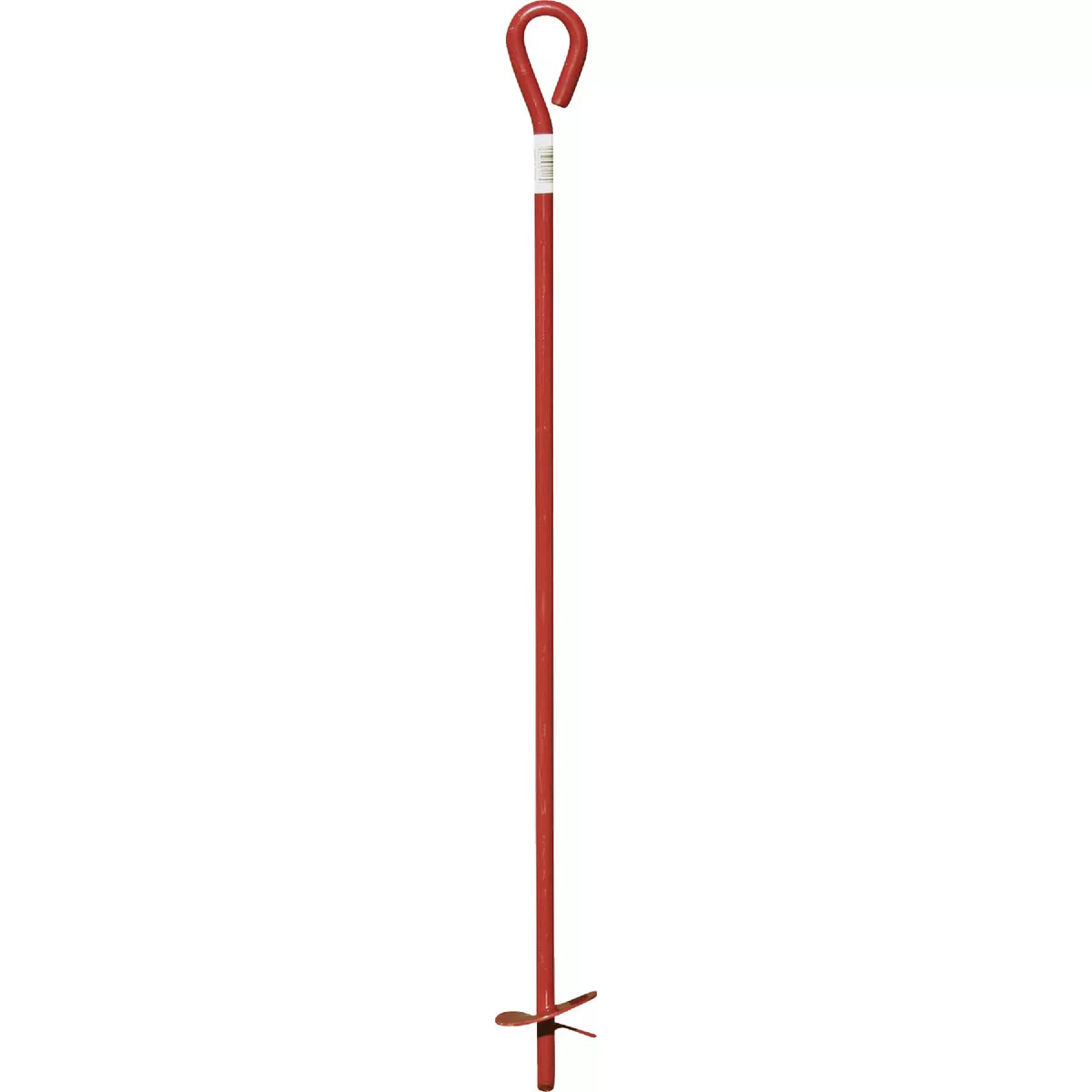 Midwest Air Tech 3 In. x 30 In. Red Steel Screw-In Earth Anchor