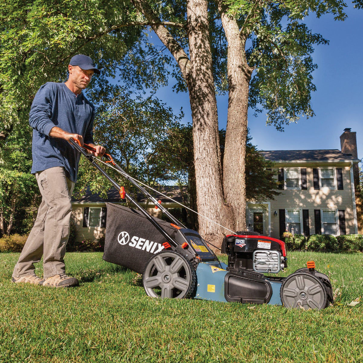 Self Propelled Gas Mower Senix Lawn Mower Senix 21 150cc 3-In-1