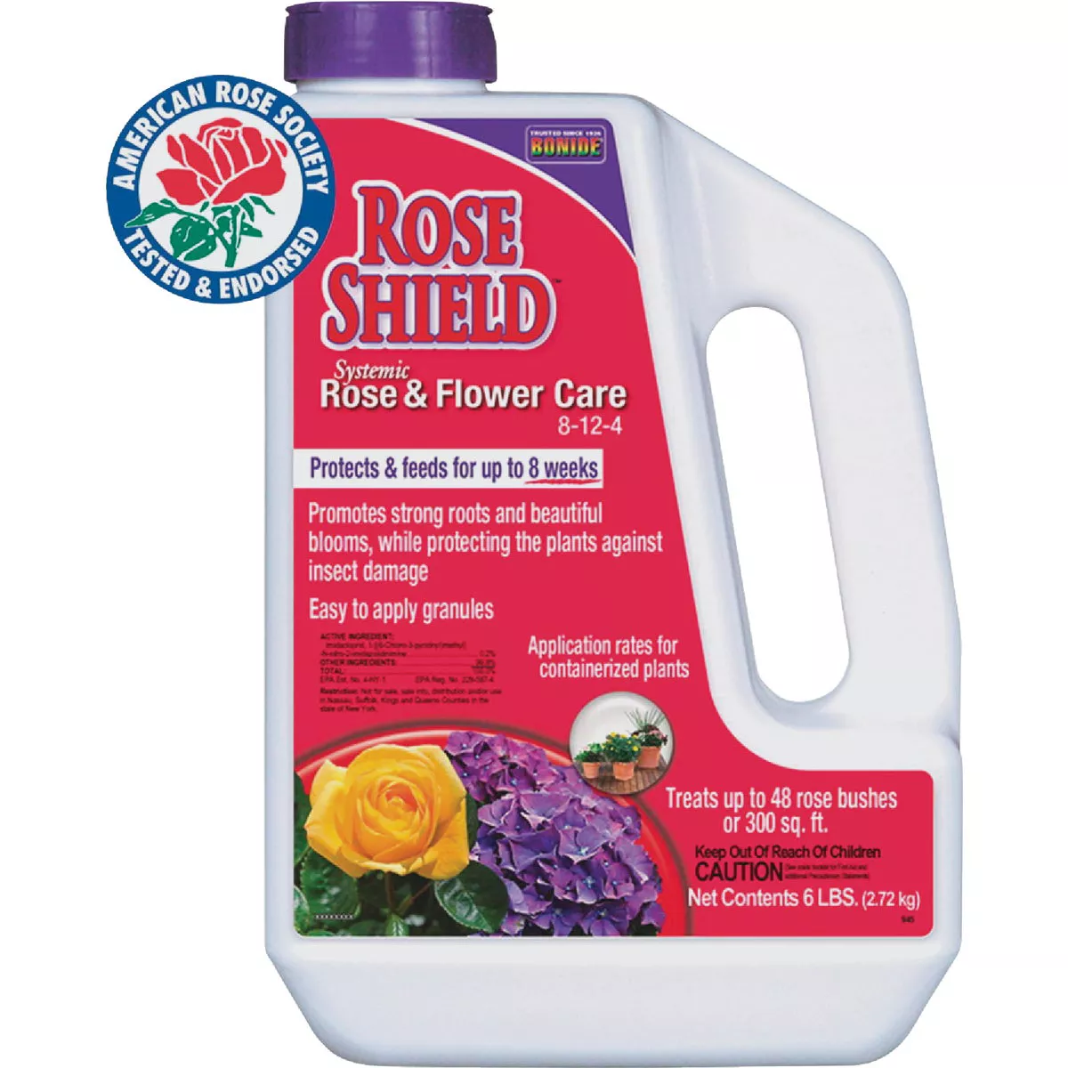Bonide Rose Shield 6 Lb. 8-12-4 Dry Plant Food with Insect Protection