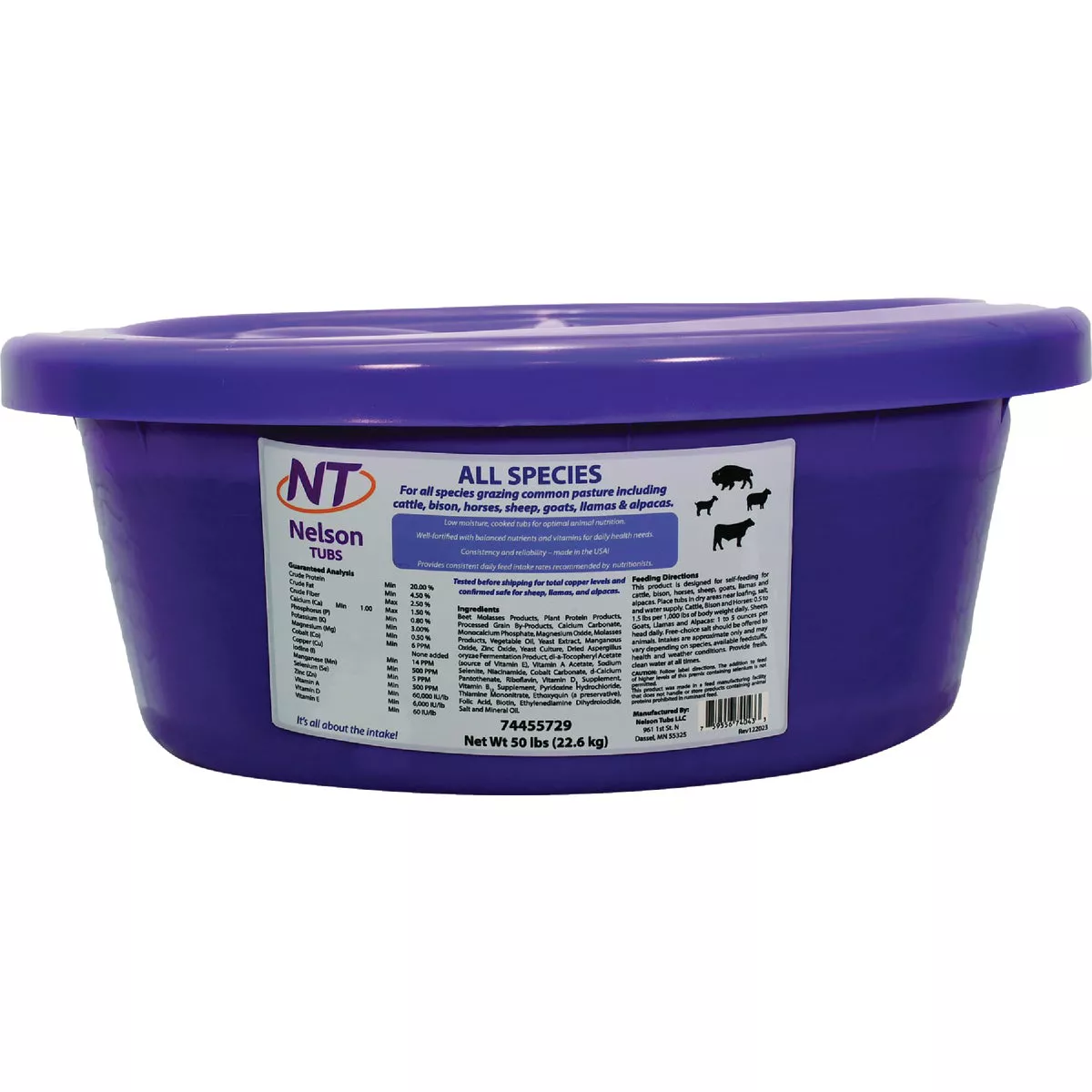 Nelson Tubs All Species 50 Lb. Feed Supplement