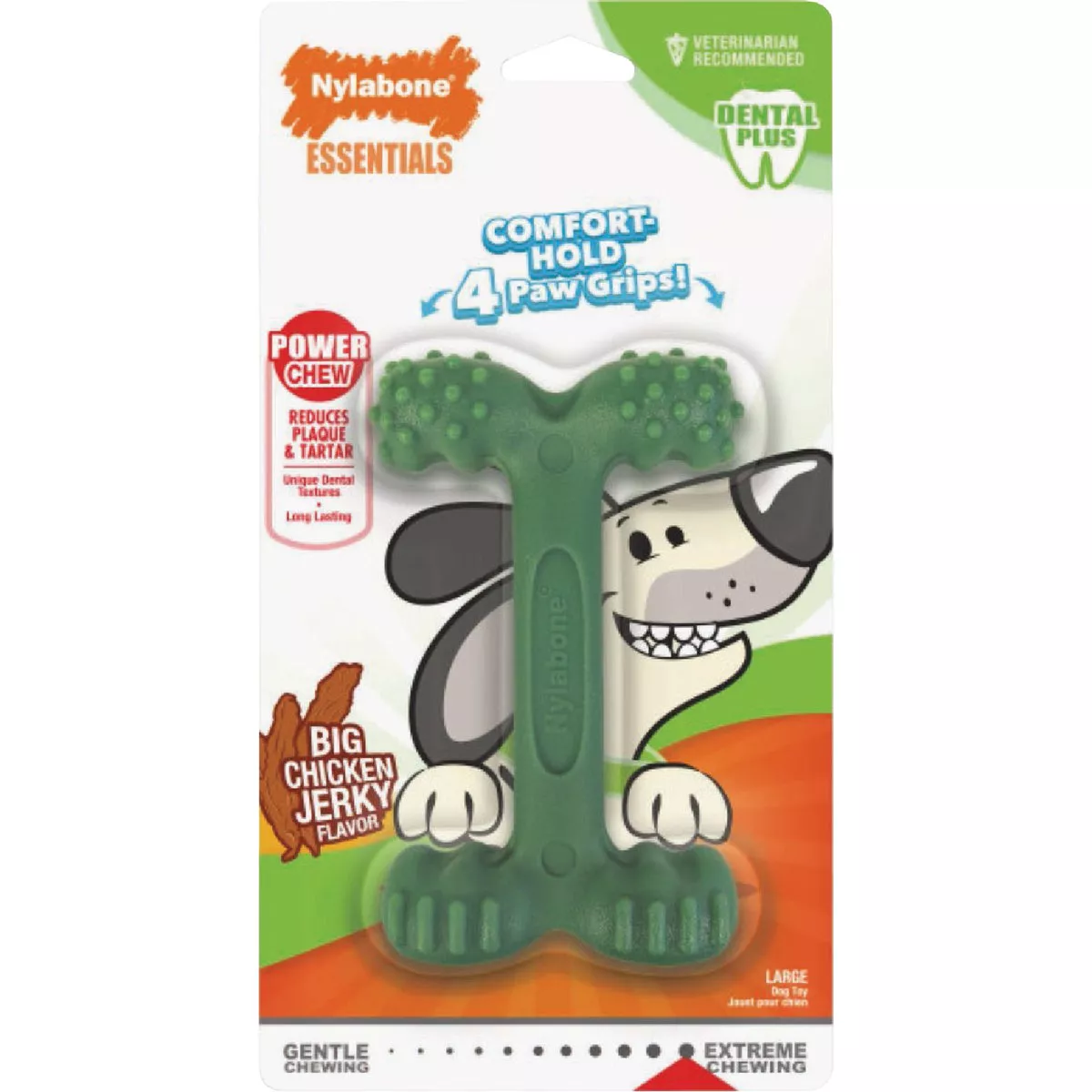 Nylabone Power Chew Comfort-Hold Large Chicken Jerky Dental Chew Toy