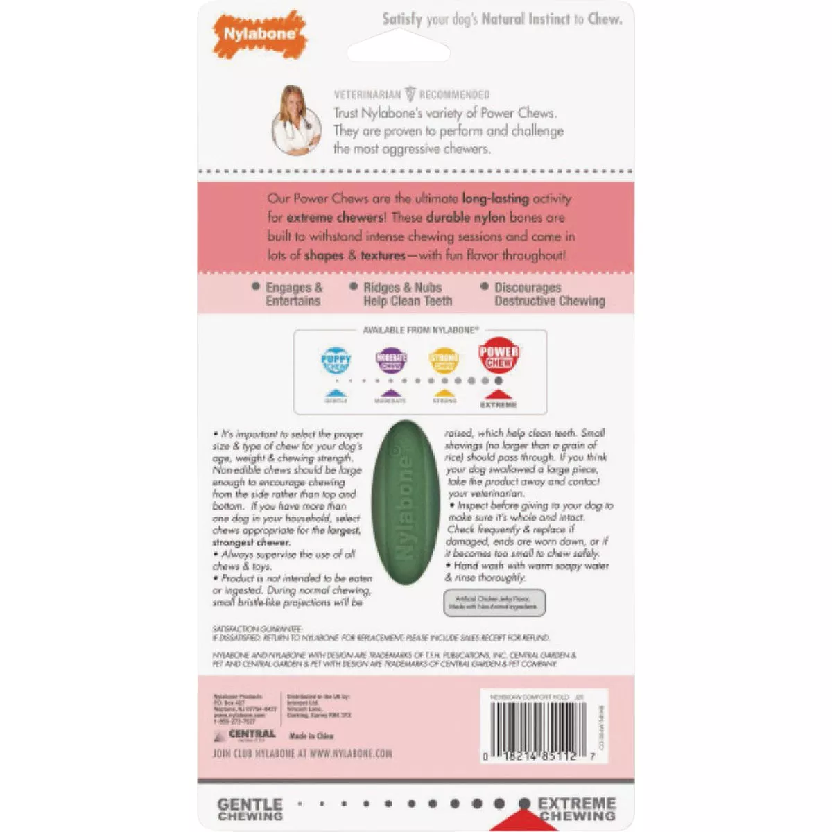 Nylabone Power Chew Comfort-Hold Large Chicken Jerky Dental Chew Toy - photo 2