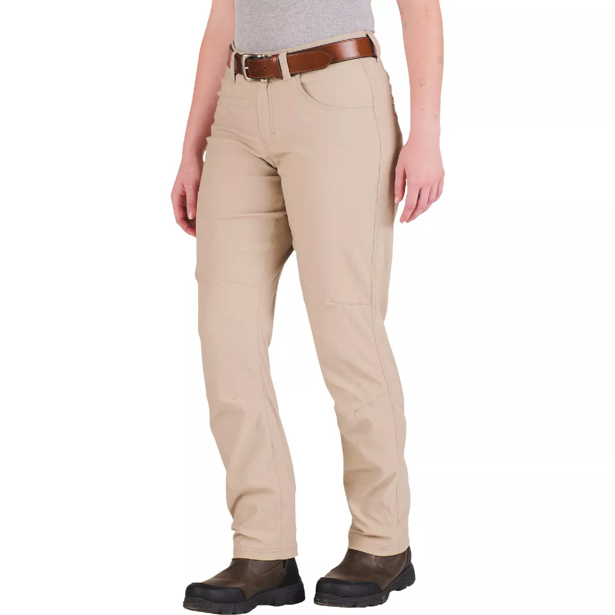 Berne Women's 12 Regular Beige Lightweight Flex Pro Pants