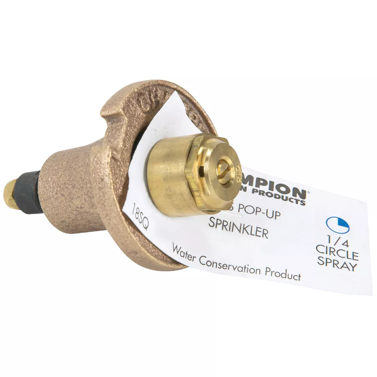 Champion 1.25 In. Quarter Circle Brass Pop-Up Sprinkler with Brass Nozzle - photo 2
