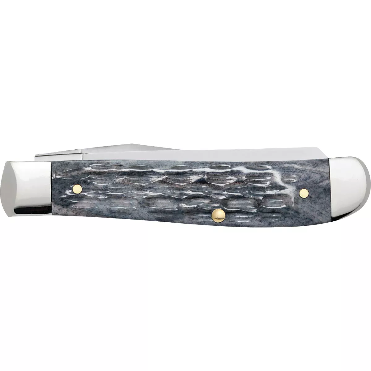 Case Mini Trapper 2.8 In. Pocket Worn Crandall Jig Gray Bone Pocket Knife - photo 4