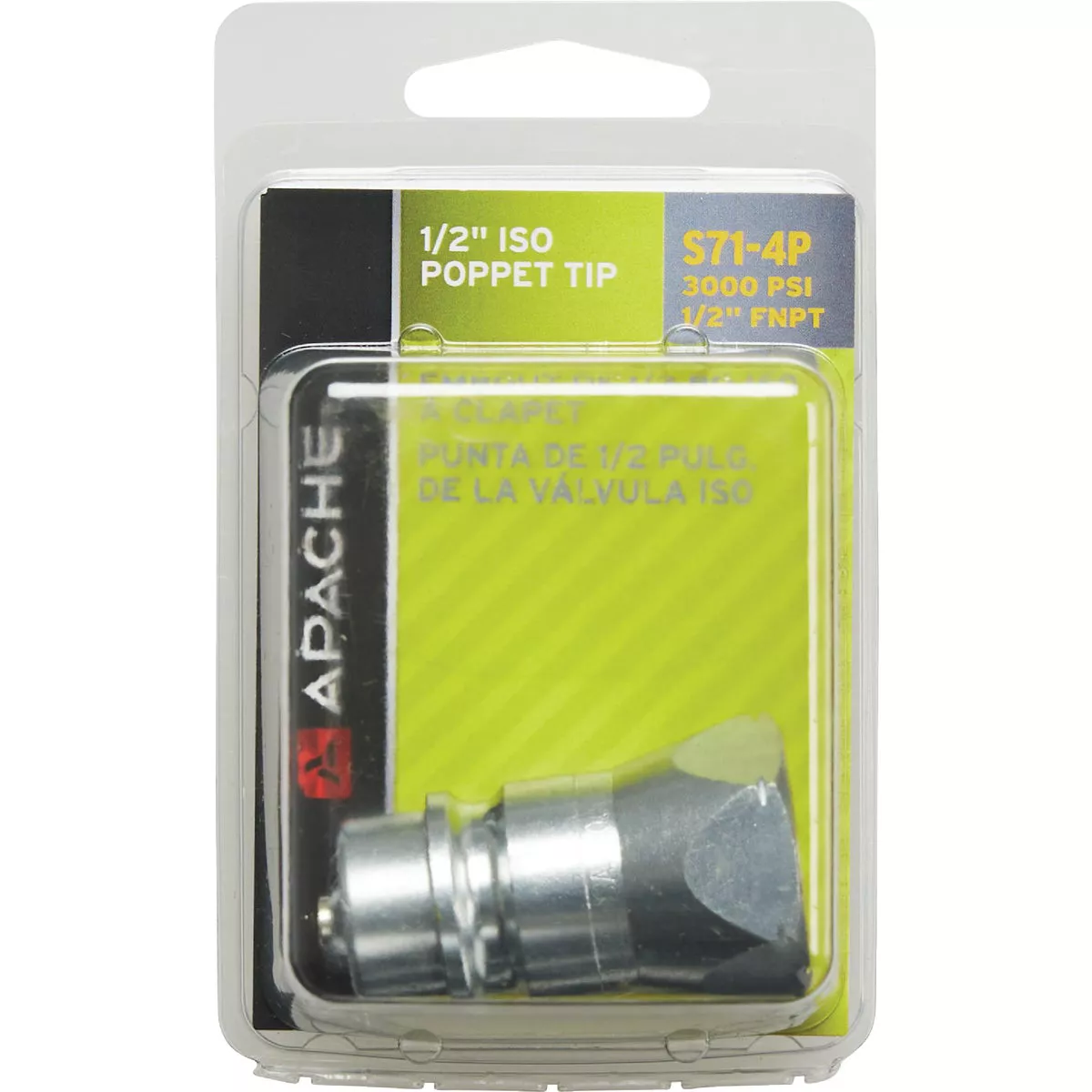 Apache 1/2 In. FNPT Zinc-Plated Brass Hydraulic Hose Male Tip - photo 2