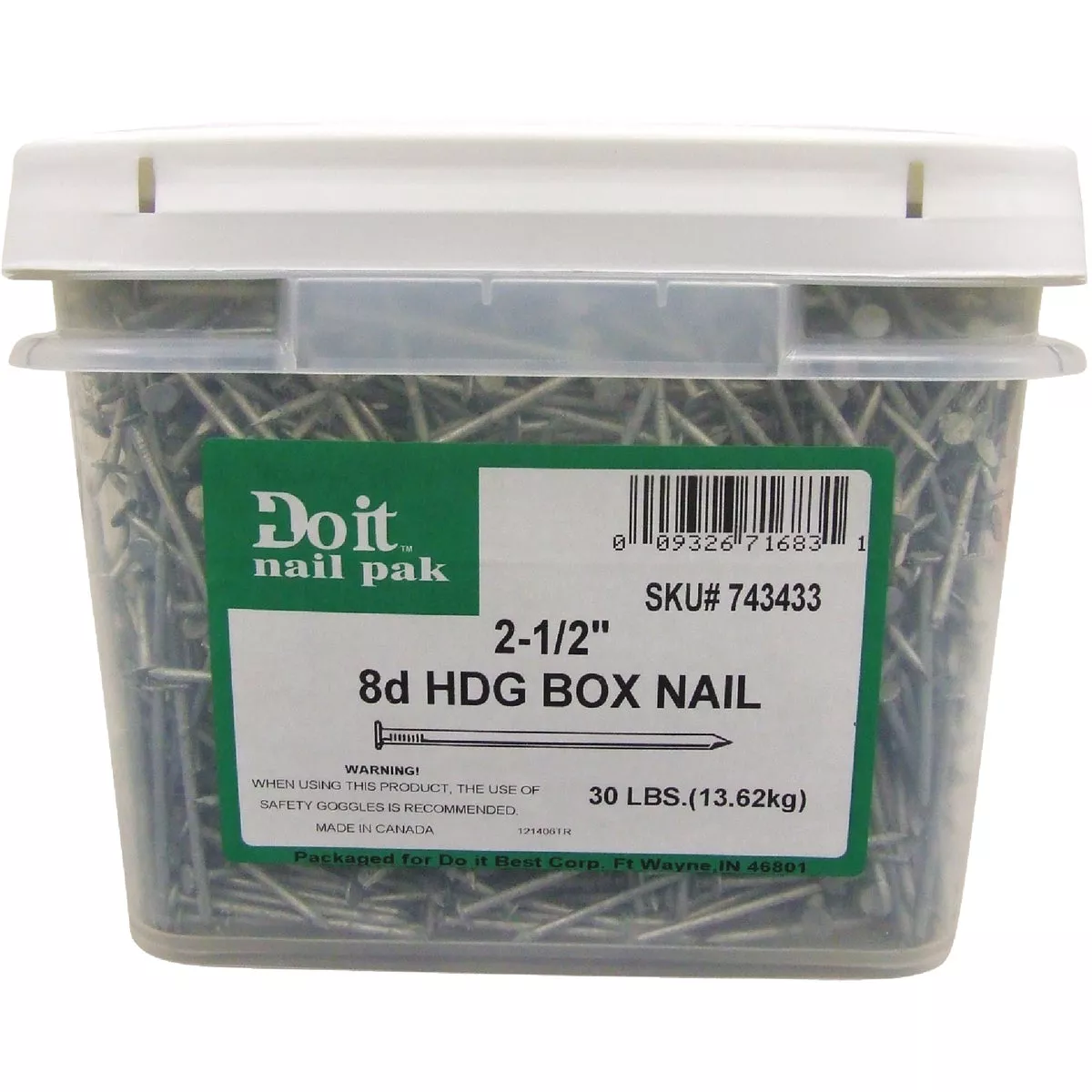 Grip-Rite 2-1/2 In. x 11.5 ga x 8d Hot Galvanized Box Nails (4350-Count, 30 Lb.) - photo 2