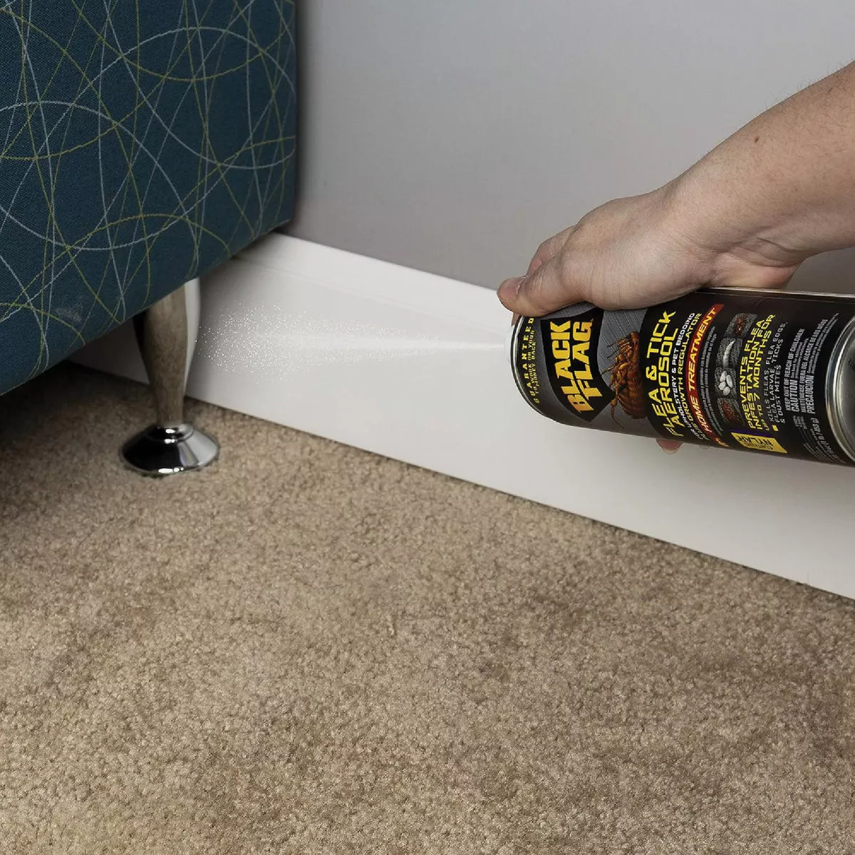 Black Flag 16 Oz. Aerosol Spray Flea & Tick Upholstery & Pet Bedding Home Treatment Plus Growth Regulator - photo 6