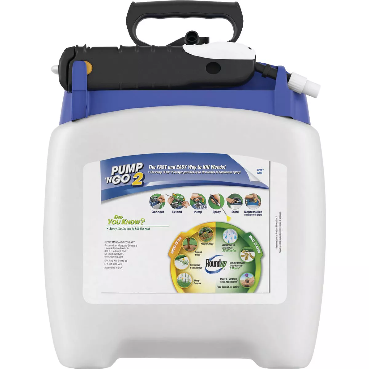 Roundup Pump 'N Go 1.33 Gal. Exclusive Formula Weed & Grass Killer - photo 2