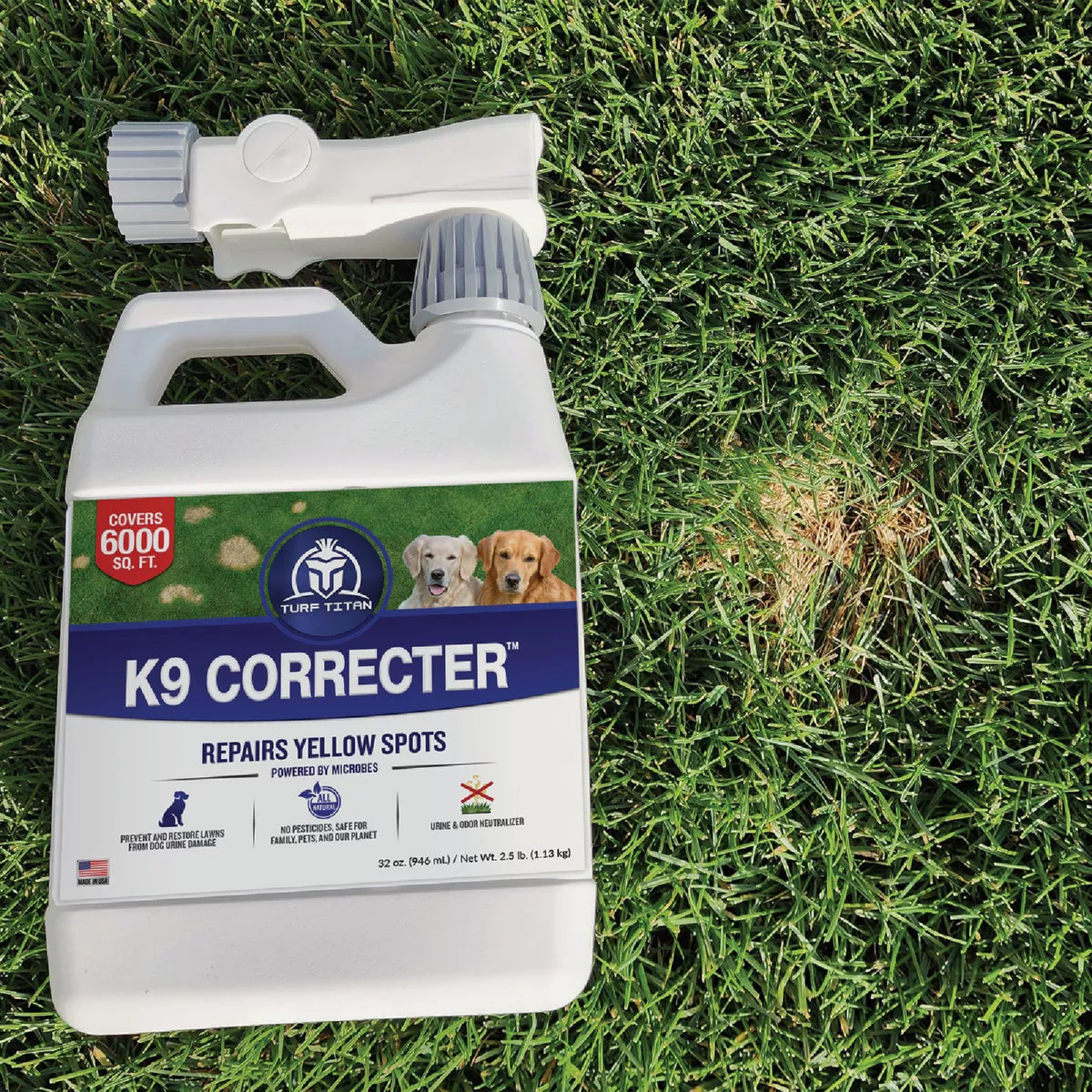 Turf Titan K9 Correcter 32 Oz. 6000 Sq. Ft. Coverage Yellow Lawn Spot Repair - photo 2