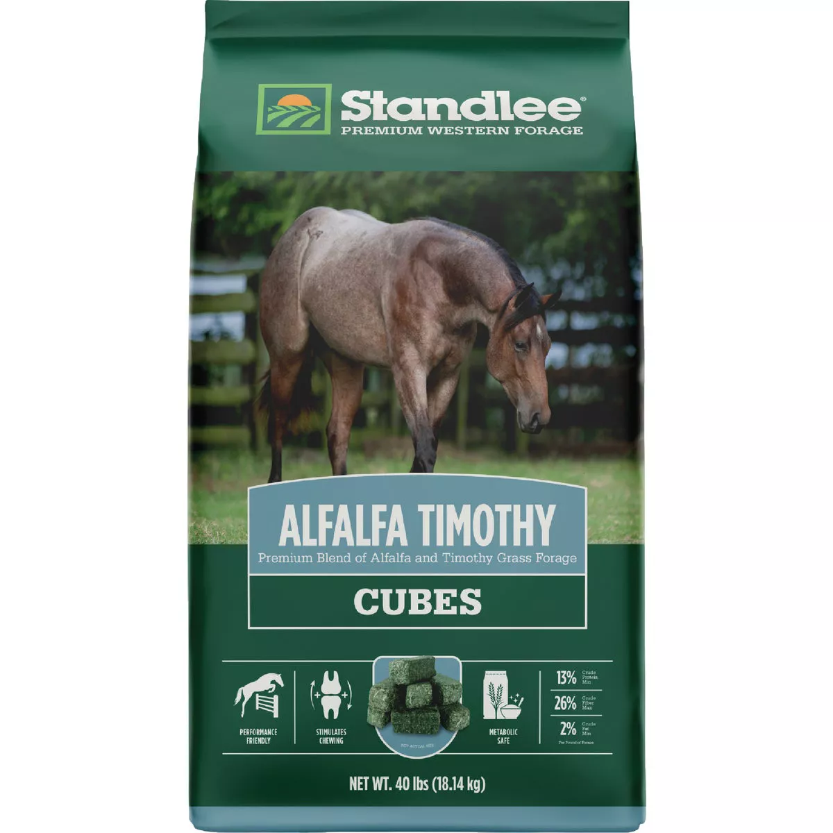Standlee Premium Western Forage 40 Lb. Alfalfa & Timothy Cubes