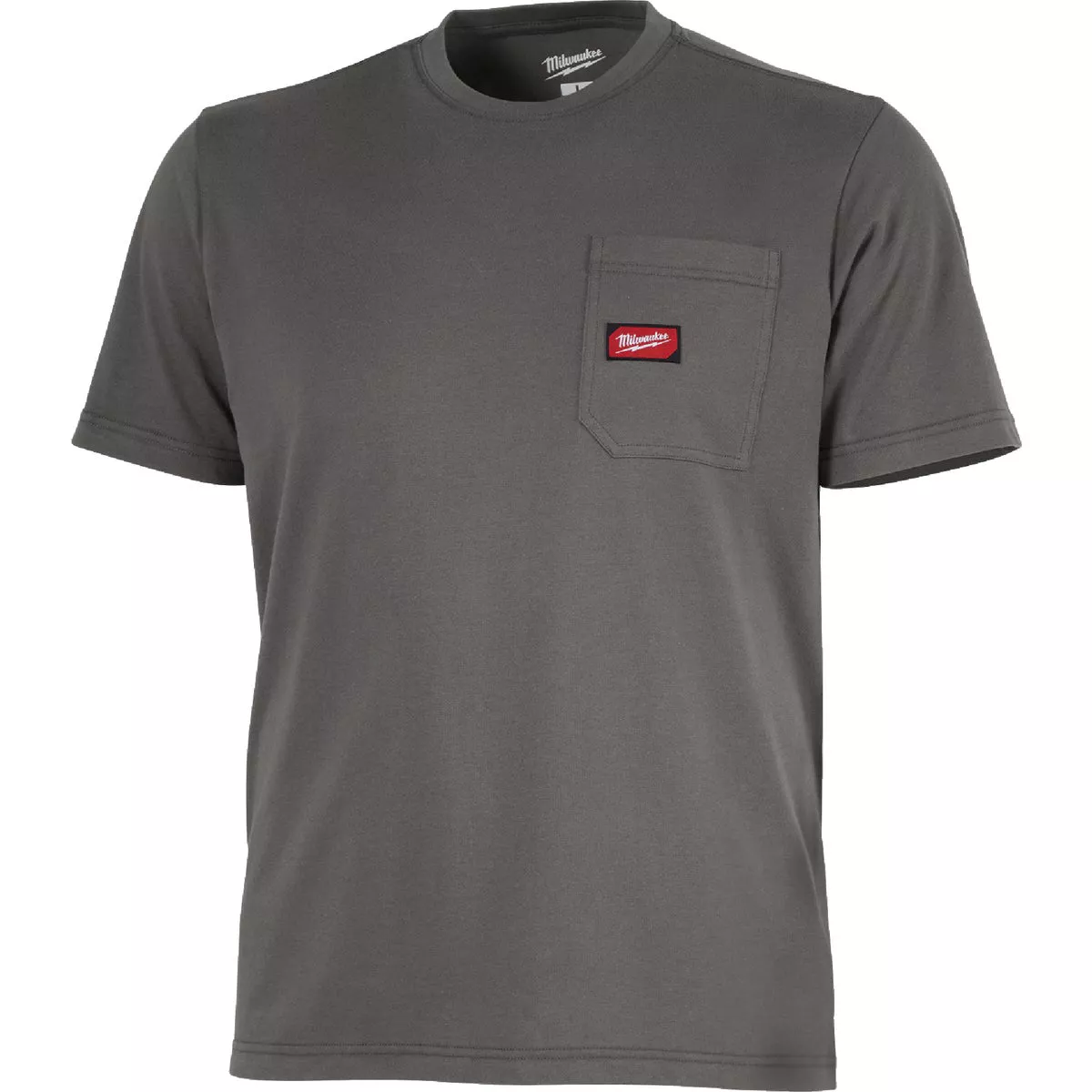 Milwaukee GridIron Medium Gray Short Sleeve Heavy-Duty Pocket T-Shirt