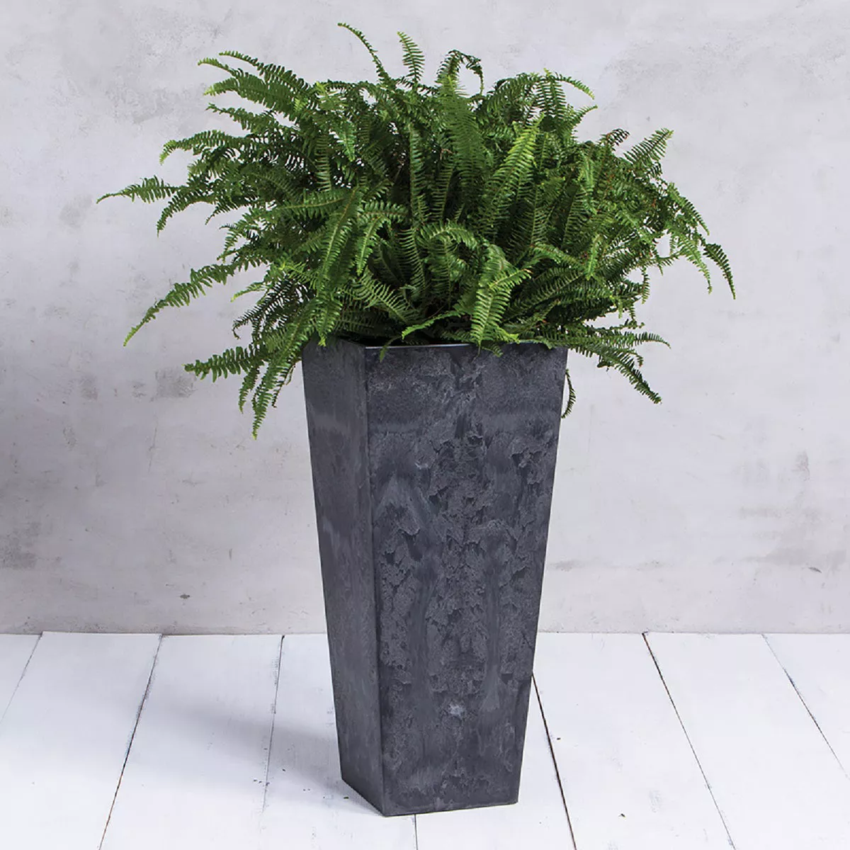 Novelty ArtStone Ella 13.75 In. W. x 27.75 In. H. x 13.75 In. L. Black Resin Planter - photo 2