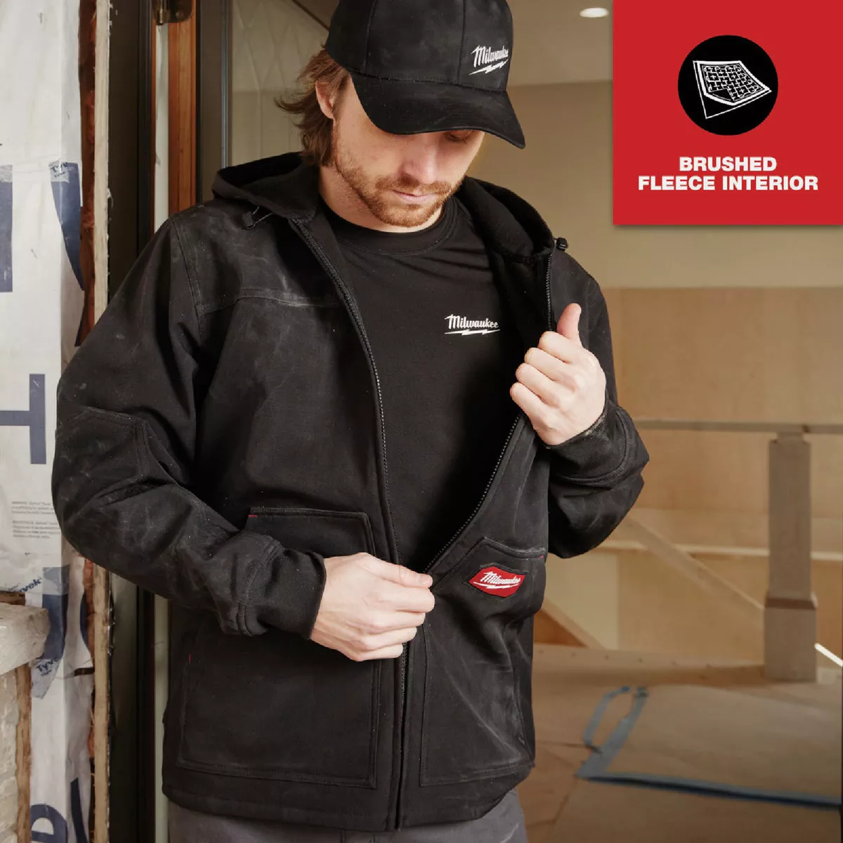 Milwaukee FREEFLEX Men's Medium Black Softshell Hooded Jacket - photo 2