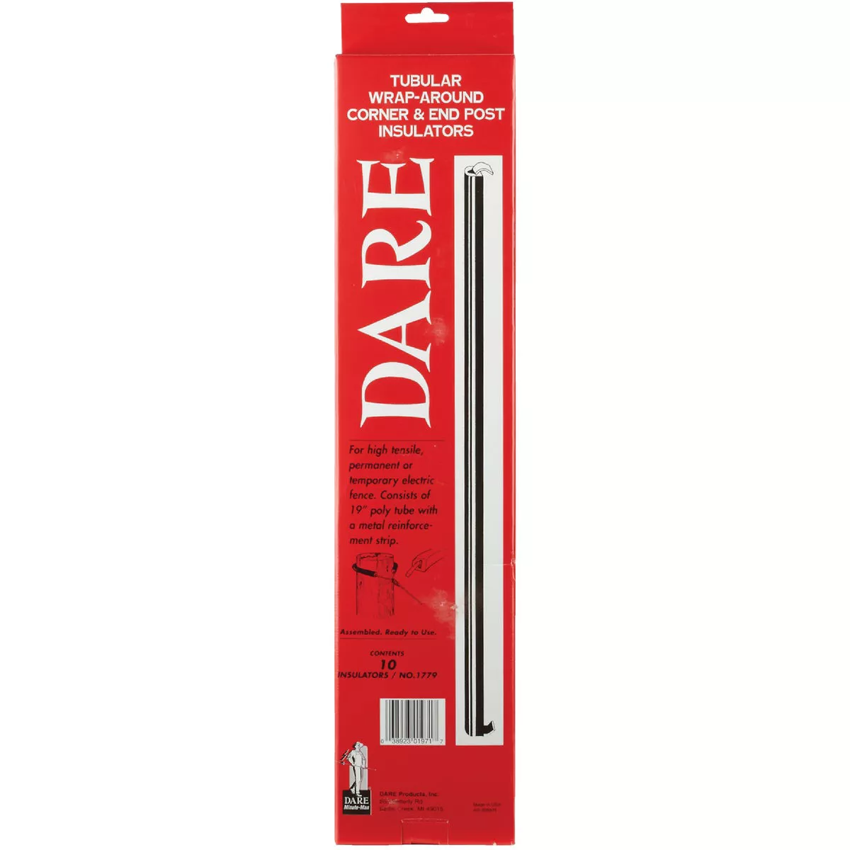 Dare Wrap Around Black Polyethylene/Steel Insert Electric Fence Insulator (10-Pack) - photo 2
