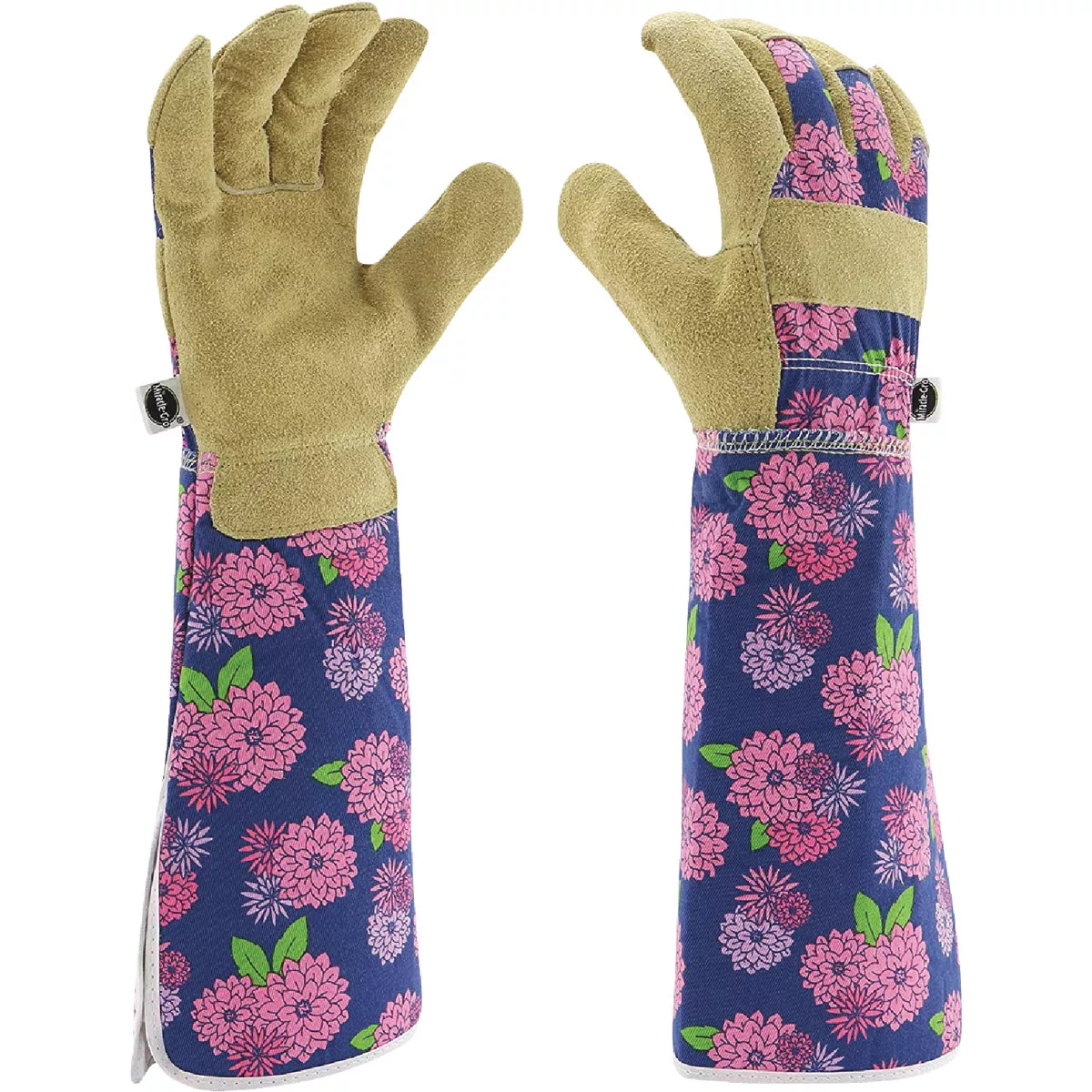 Miracle-Gro Women's Leather Landscaping Rose Pruning Gloves, Small/Medium