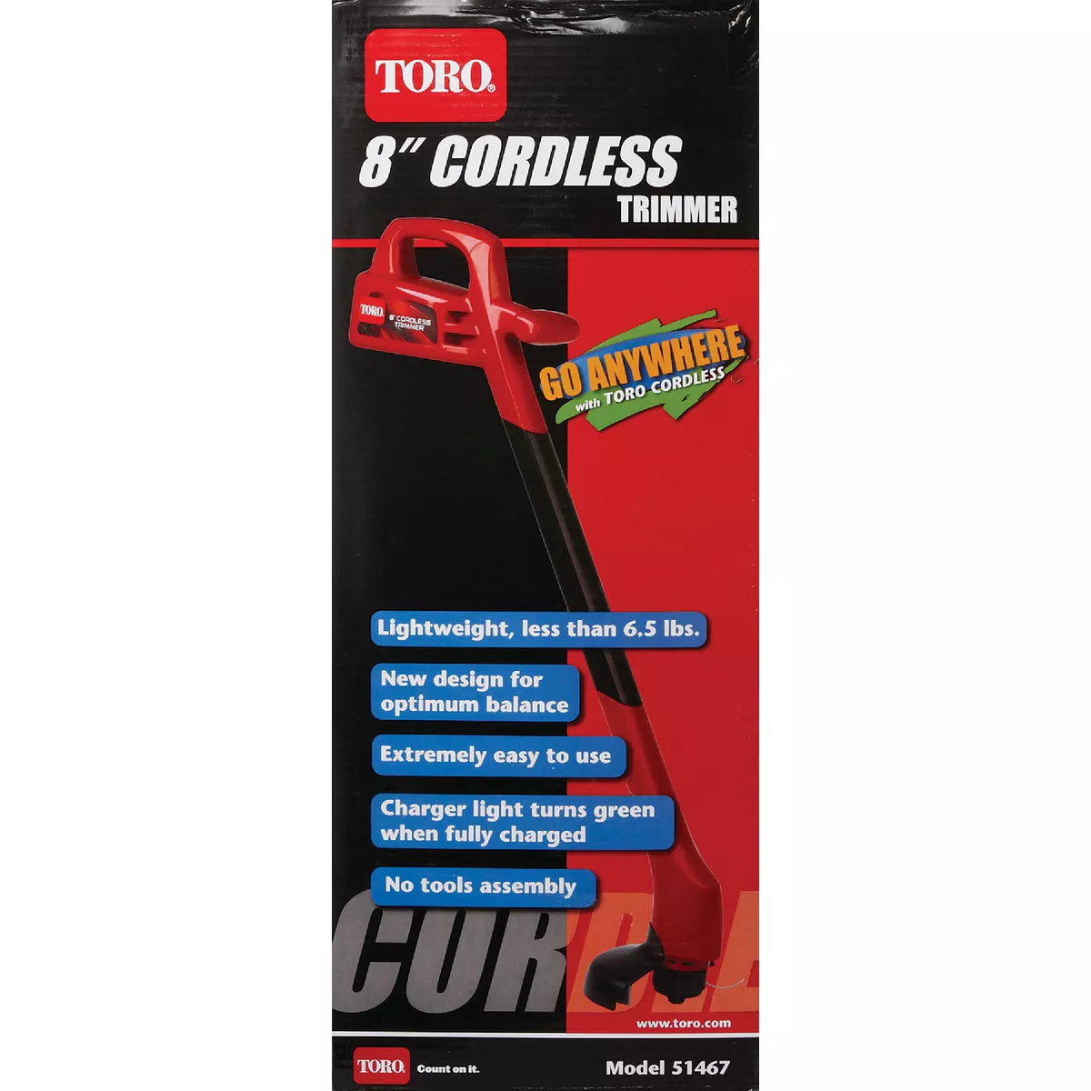 Toro 12V 8 In. Ni-Cad Straight Cordless String Trimmer - photo 2