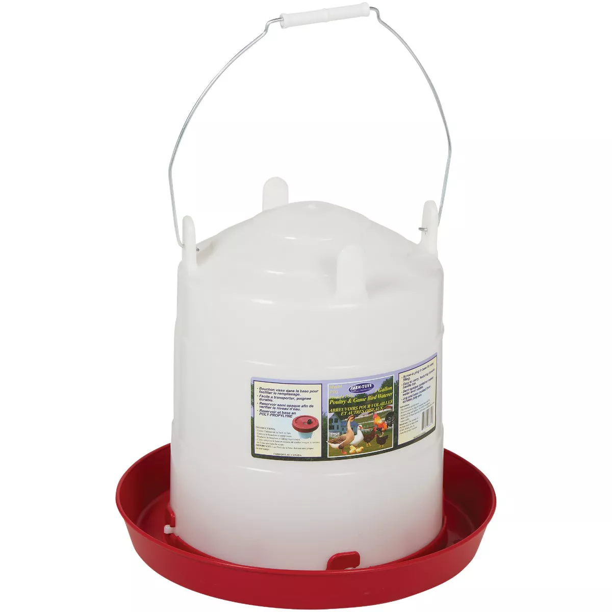 Farm-Tuff 3 Gal. Poly Bottom Fill Poultry Fountain