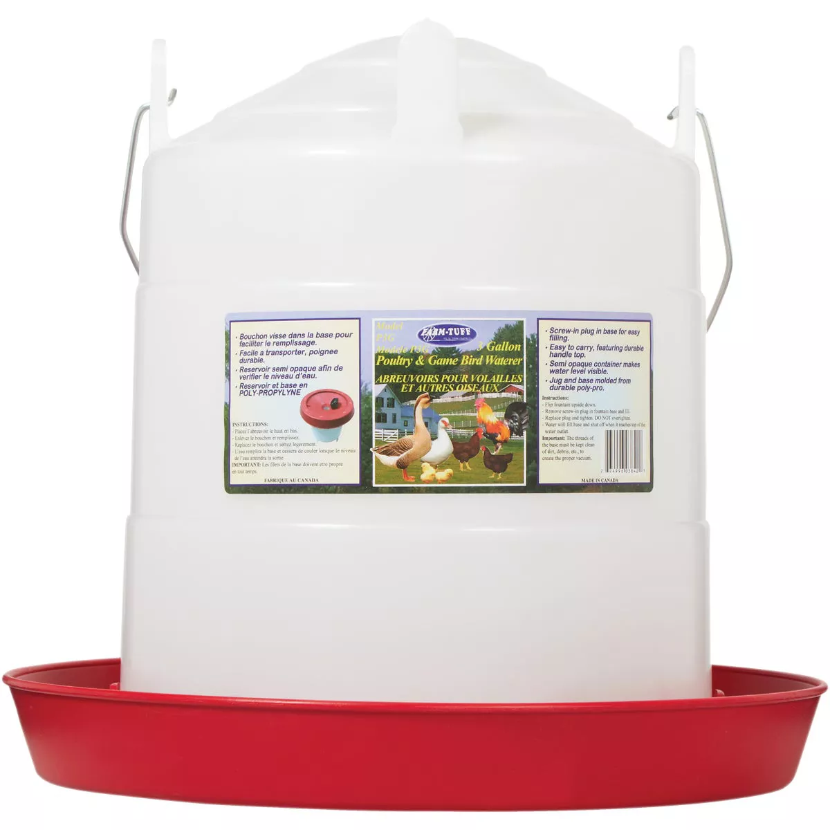 Farm-Tuff 3 Gal. Poly Bottom Fill Poultry Fountain - photo 2