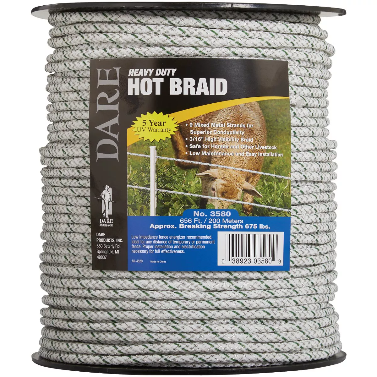 Dare 3/16 In. x 656 Ft. Hot Braid Poly Rope - photo 2