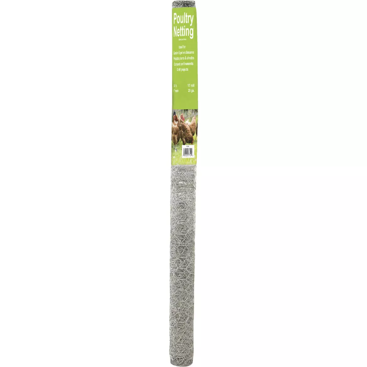 1 In. x 36 In. H. x 10 Ft. L. Hexagonal Wire Poultry Netting